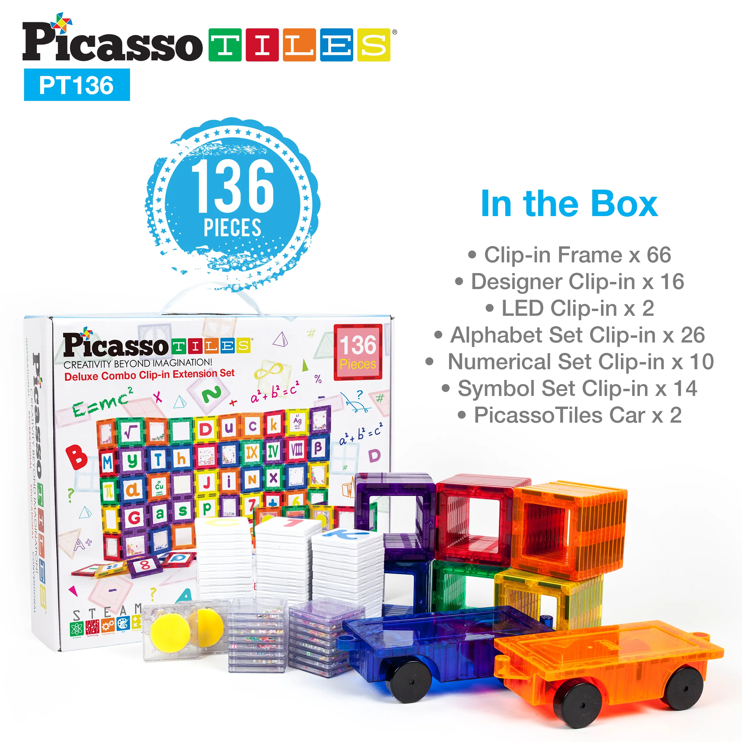PicassoTiles Magnet Tile STEM Learning Clip-In Card LED Light Set - Image 9