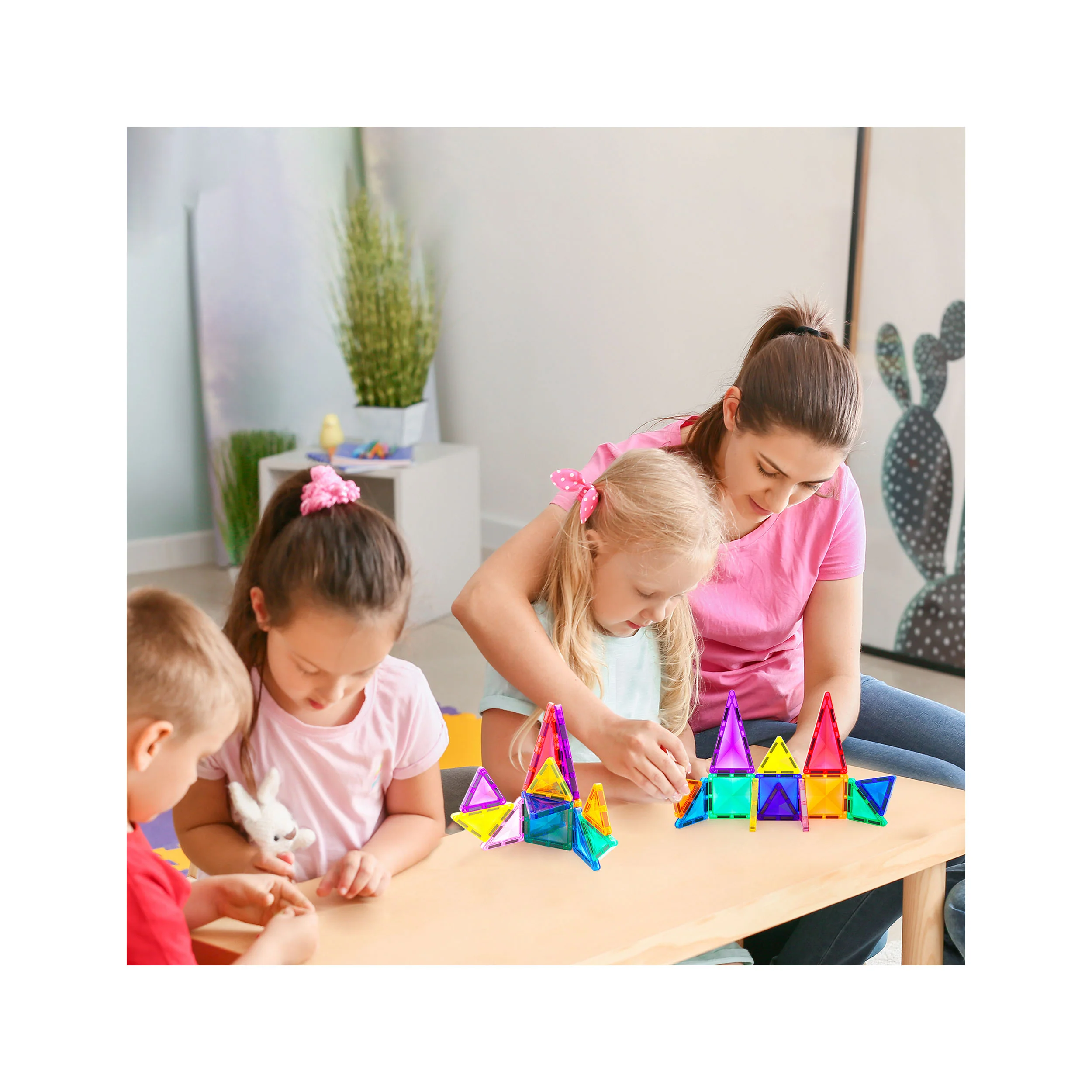 PicassoTiles Mini Diamond Series Magnetic Blocks Travel Set (13 Pieces) - Image 2