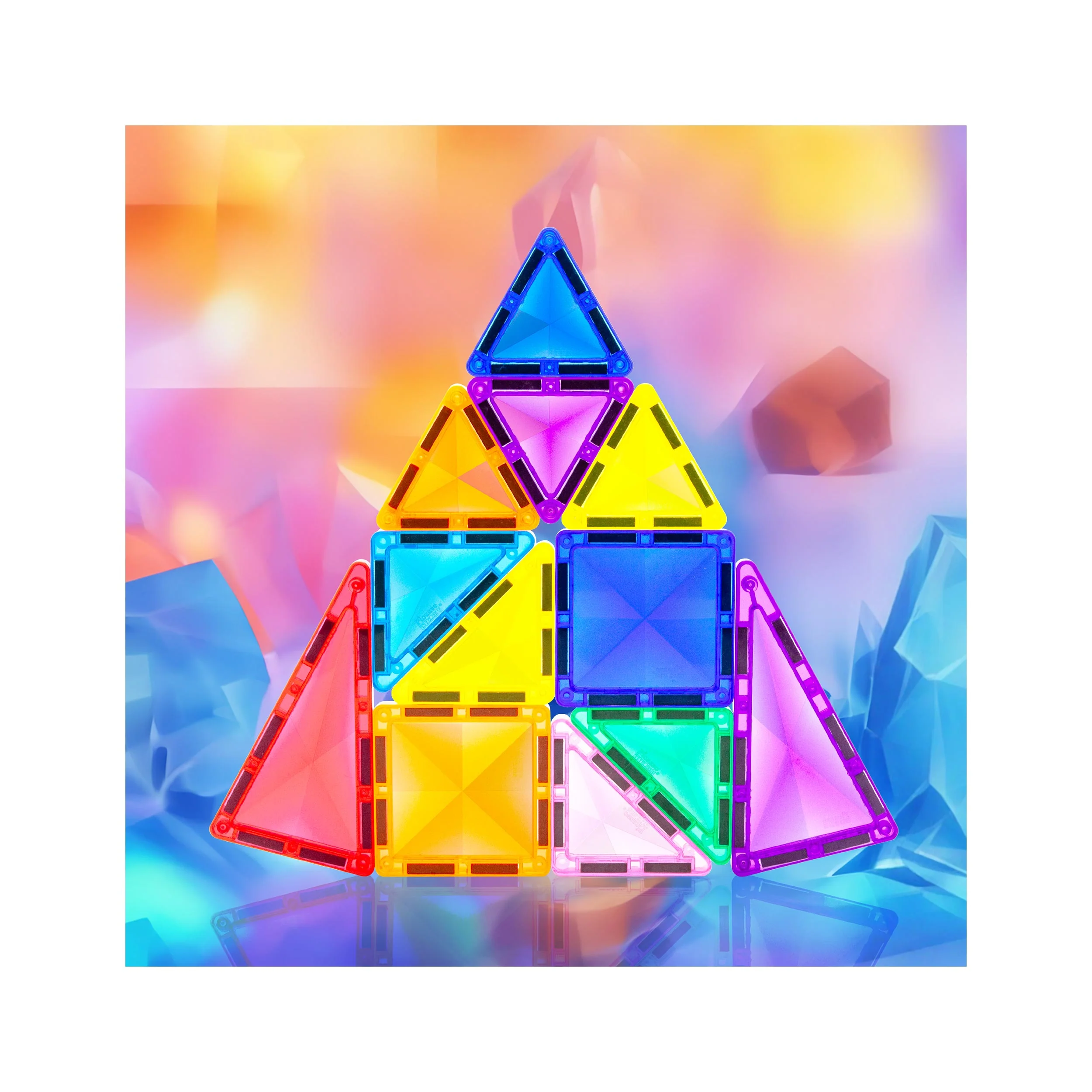 PicassoTiles Mini Diamond Series Magnetic Blocks Travel Set (13 Pieces) - Image 3