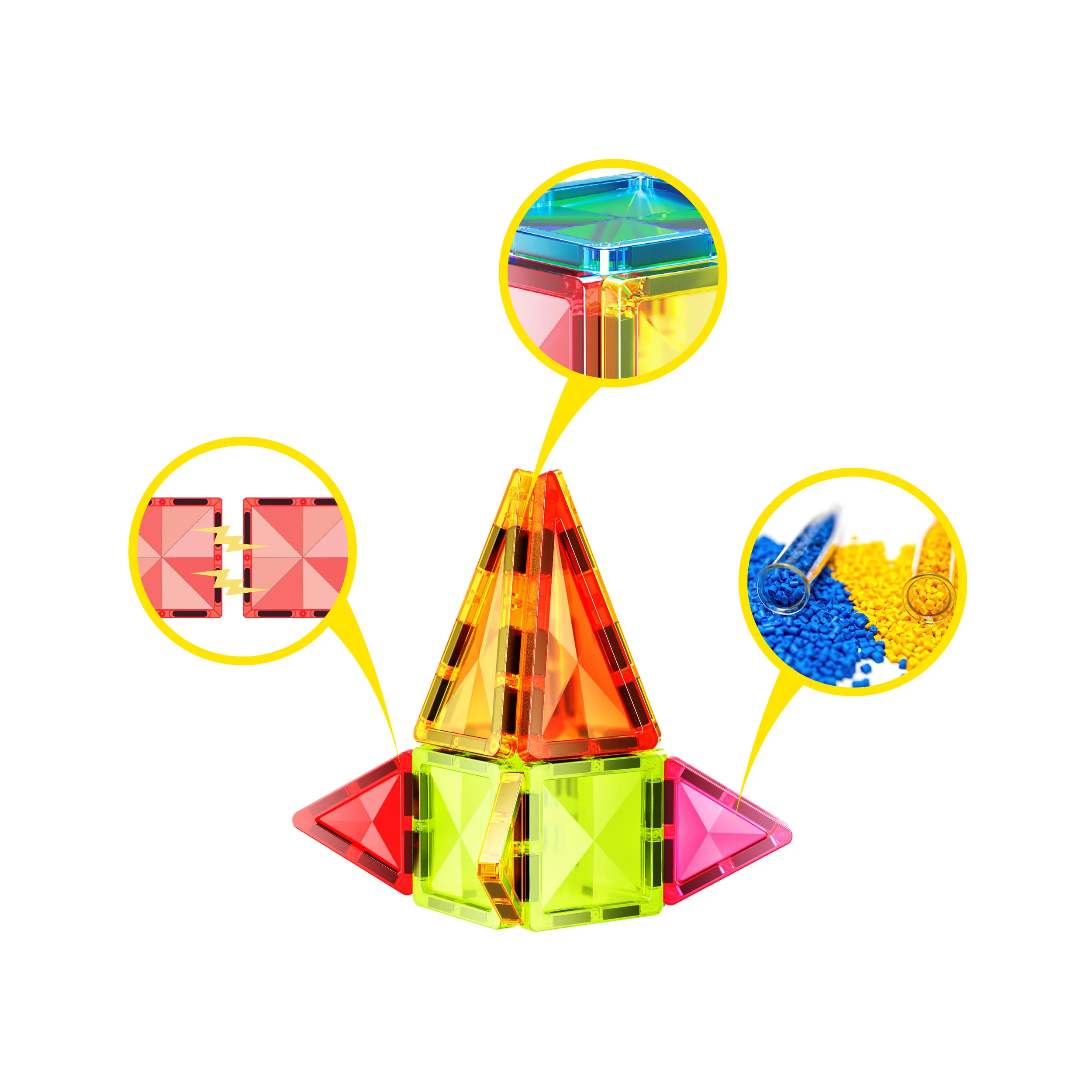 PicassoTiles Mini Diamond Series Magnetic Blocks Travel Set (13 Pieces) - Image 4
