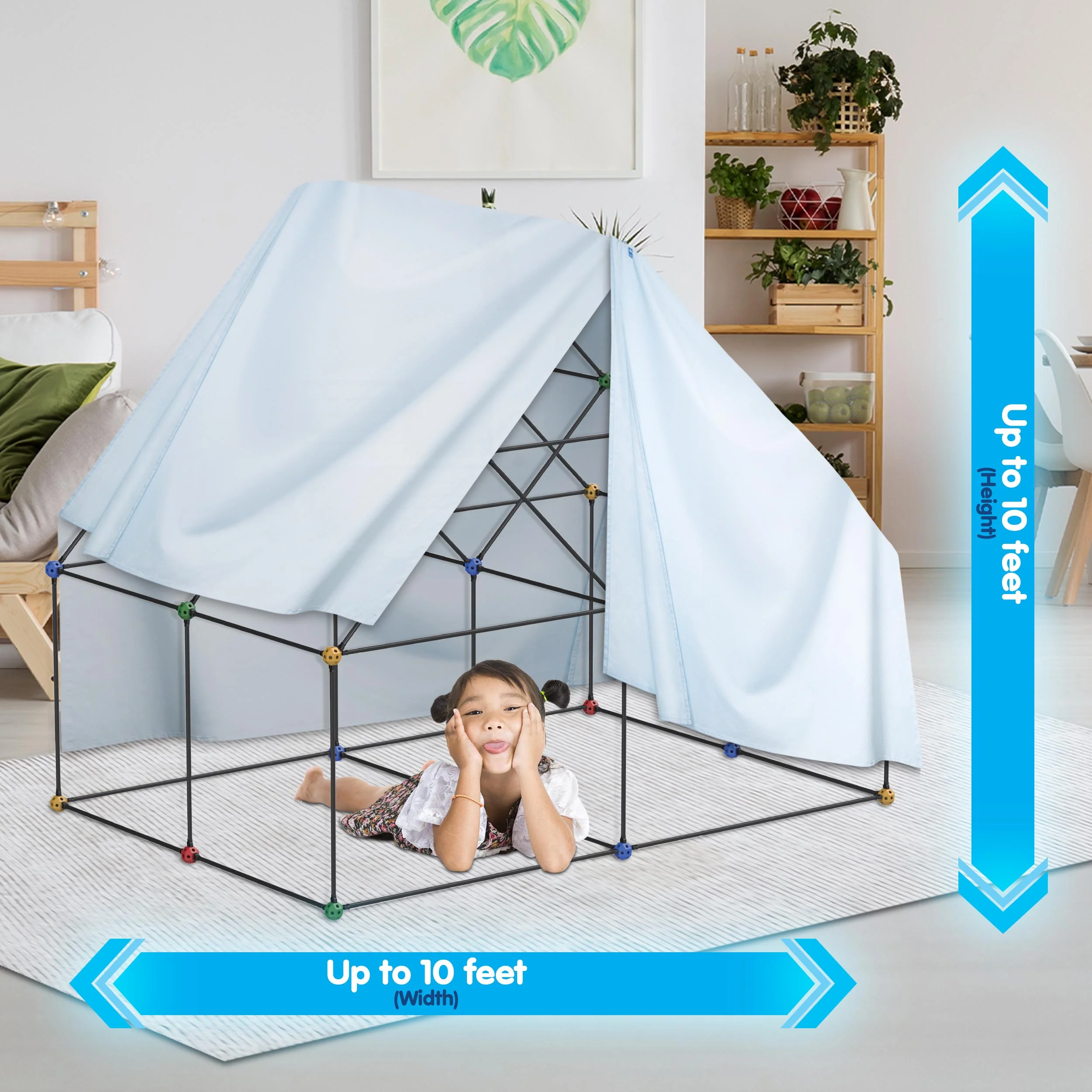 PicassoTiles 150 Piece Fort Building Kit - Image 2