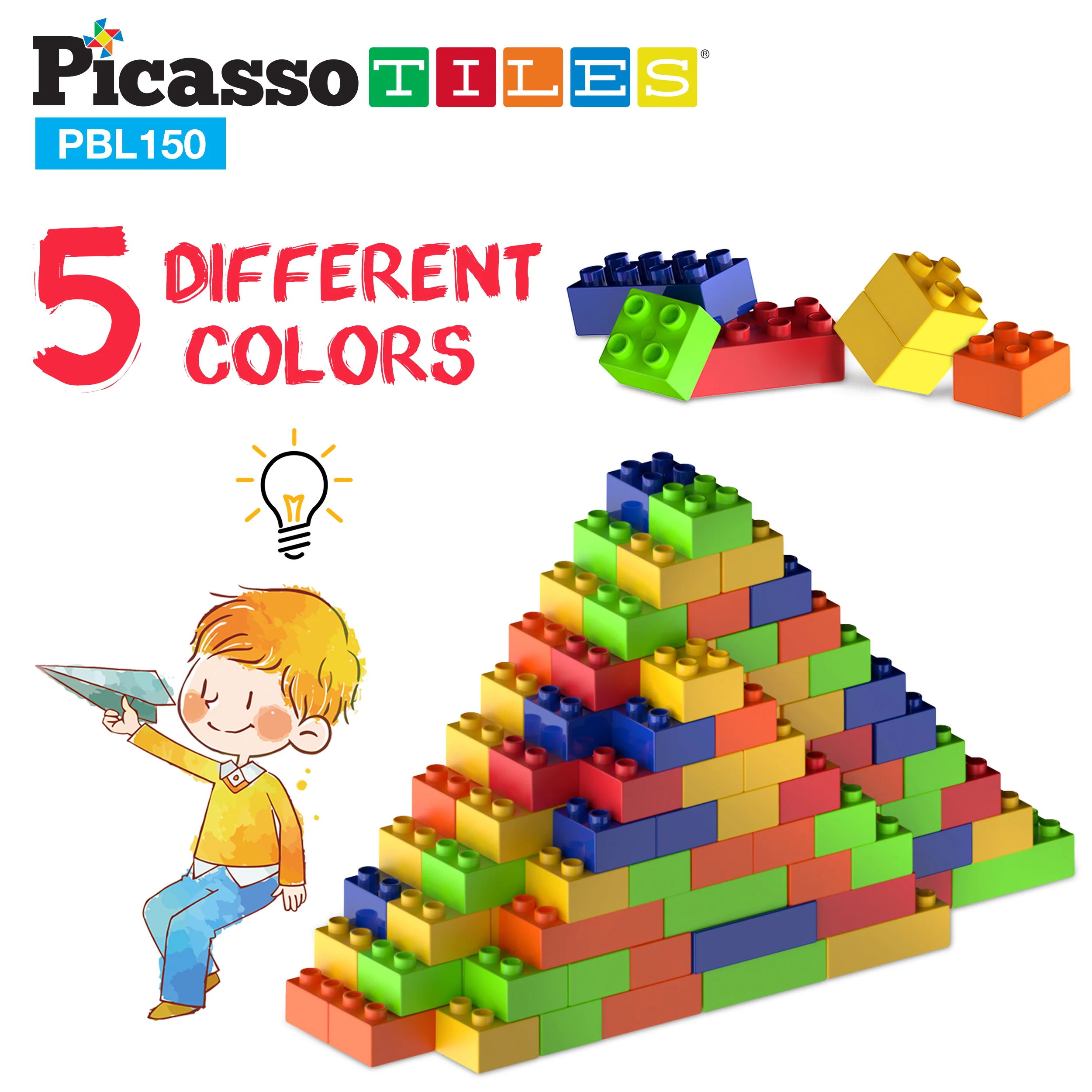 PicassoTiles Large Colorful Building Brick Block Kit - Image 8