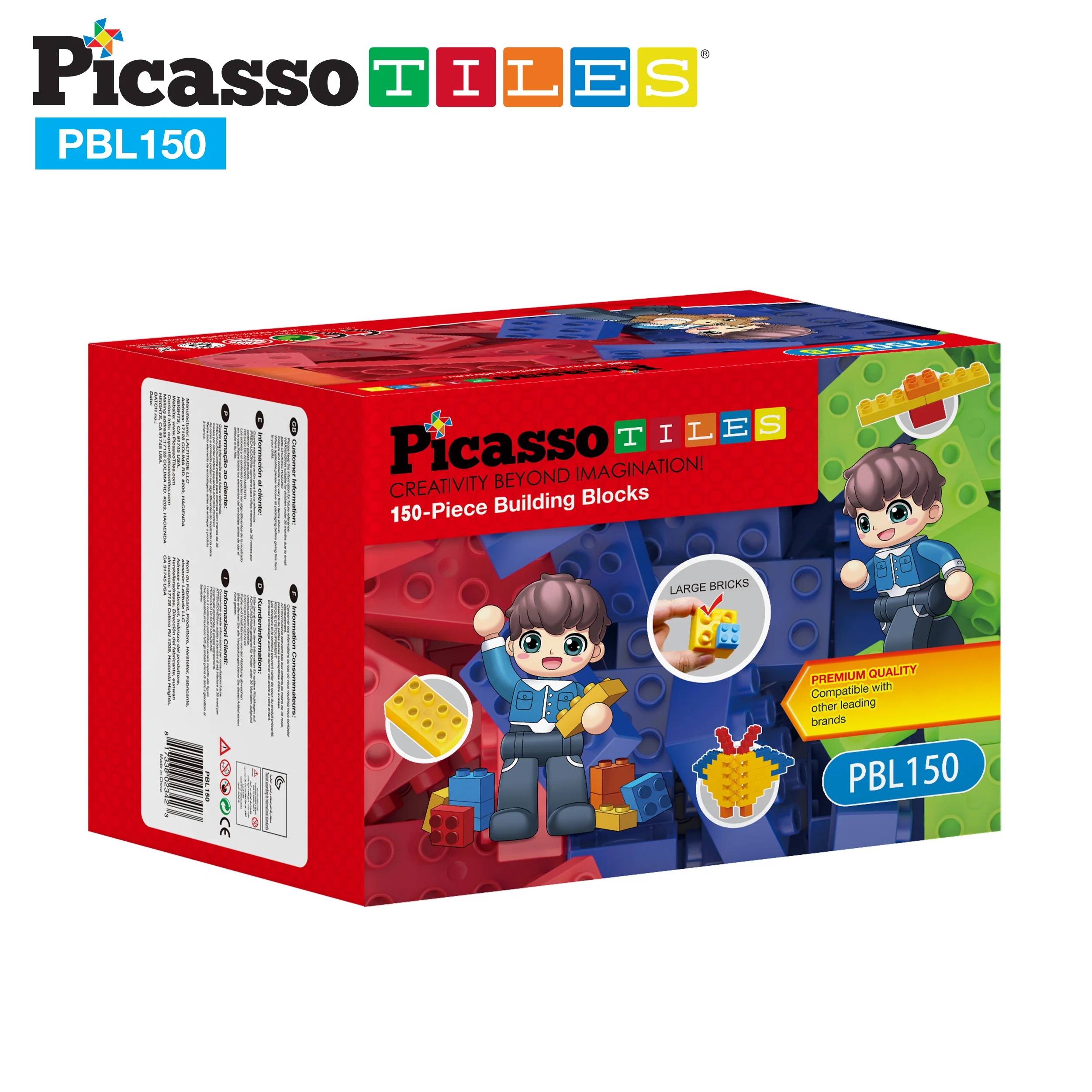 PicassoTiles Large Colorful Building Brick Block Kit - Image 9