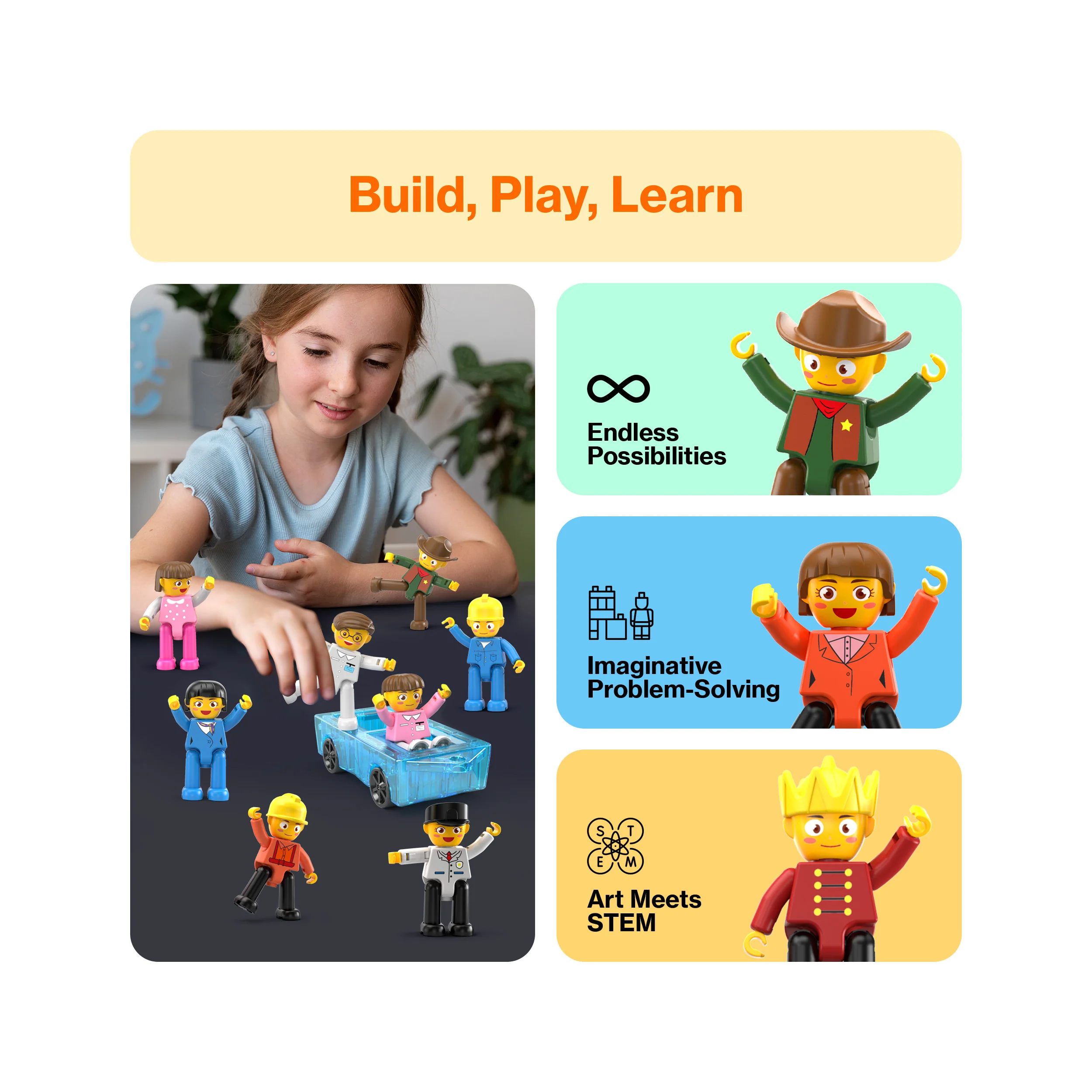 PicassoTiles 16 Piece Character Figure Set - Image 4