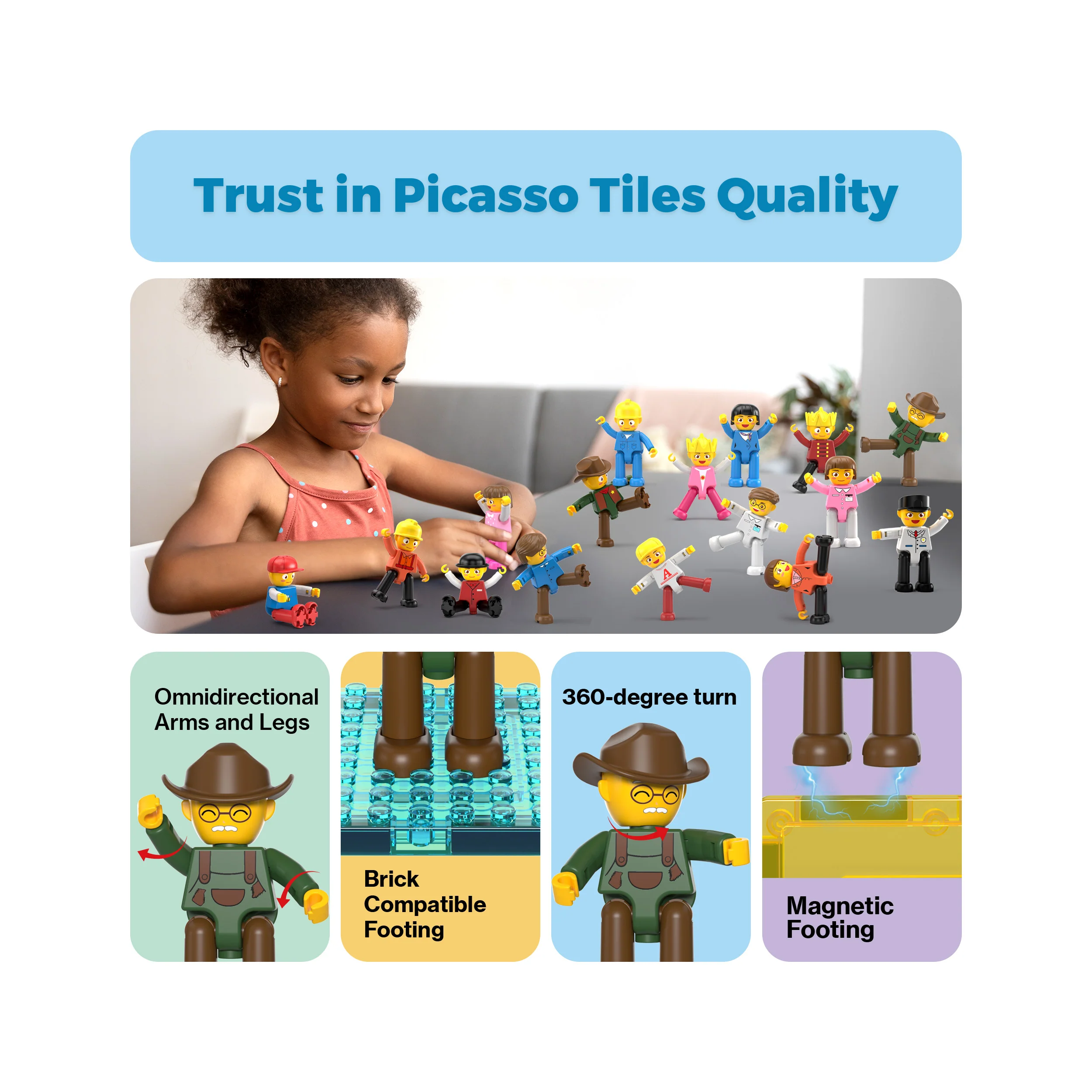PicassoTiles 16 Piece Character Figure Set - Image 8