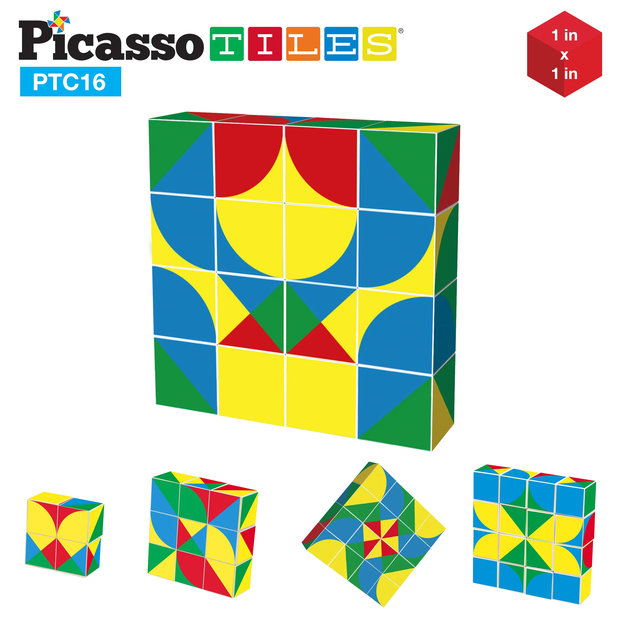 PicassoTiles Infinite Magnetic Puzzle Magic Pixy Cube Game Set - Image 3