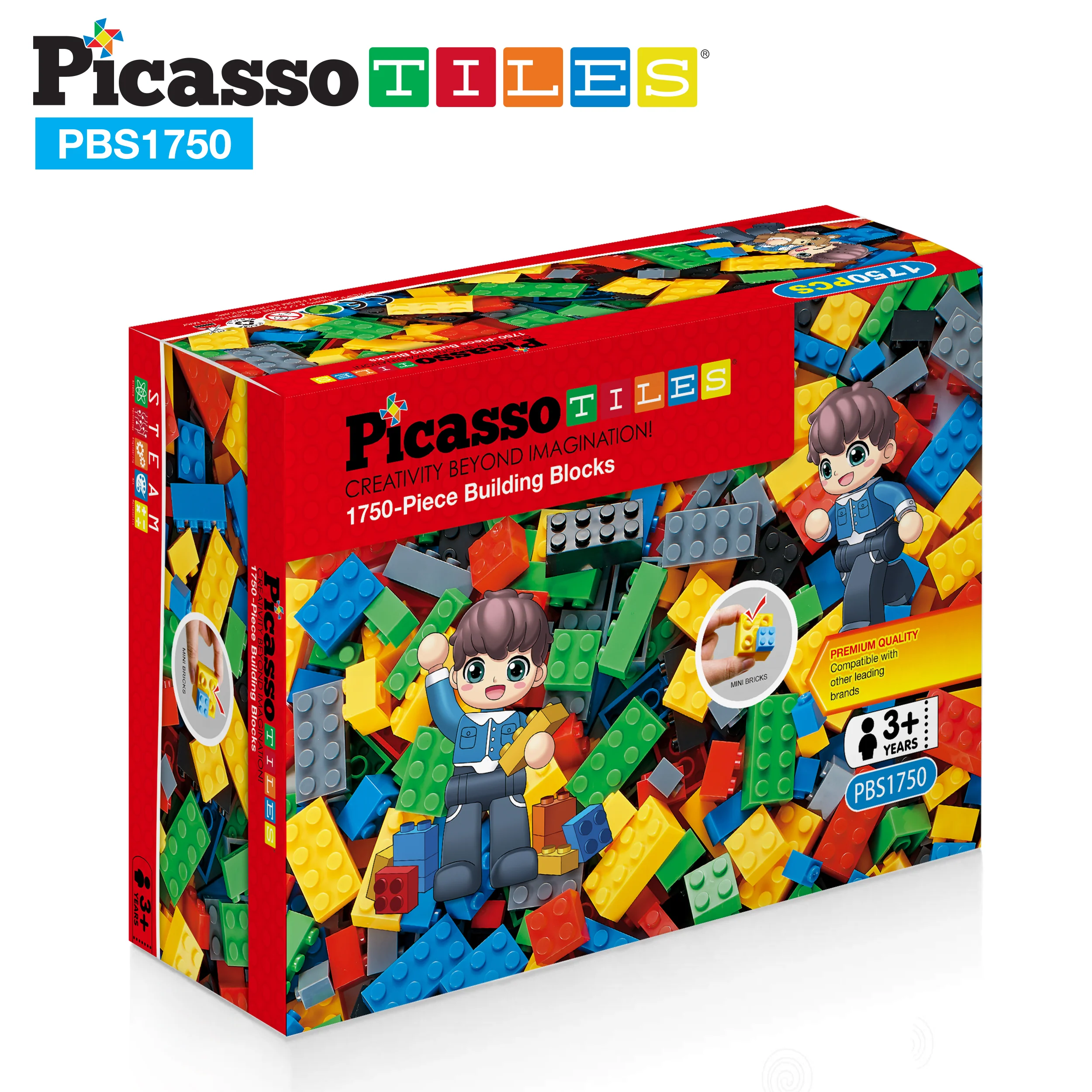 PicassoTiles 1750 Piece Building Brick Set - Image 10