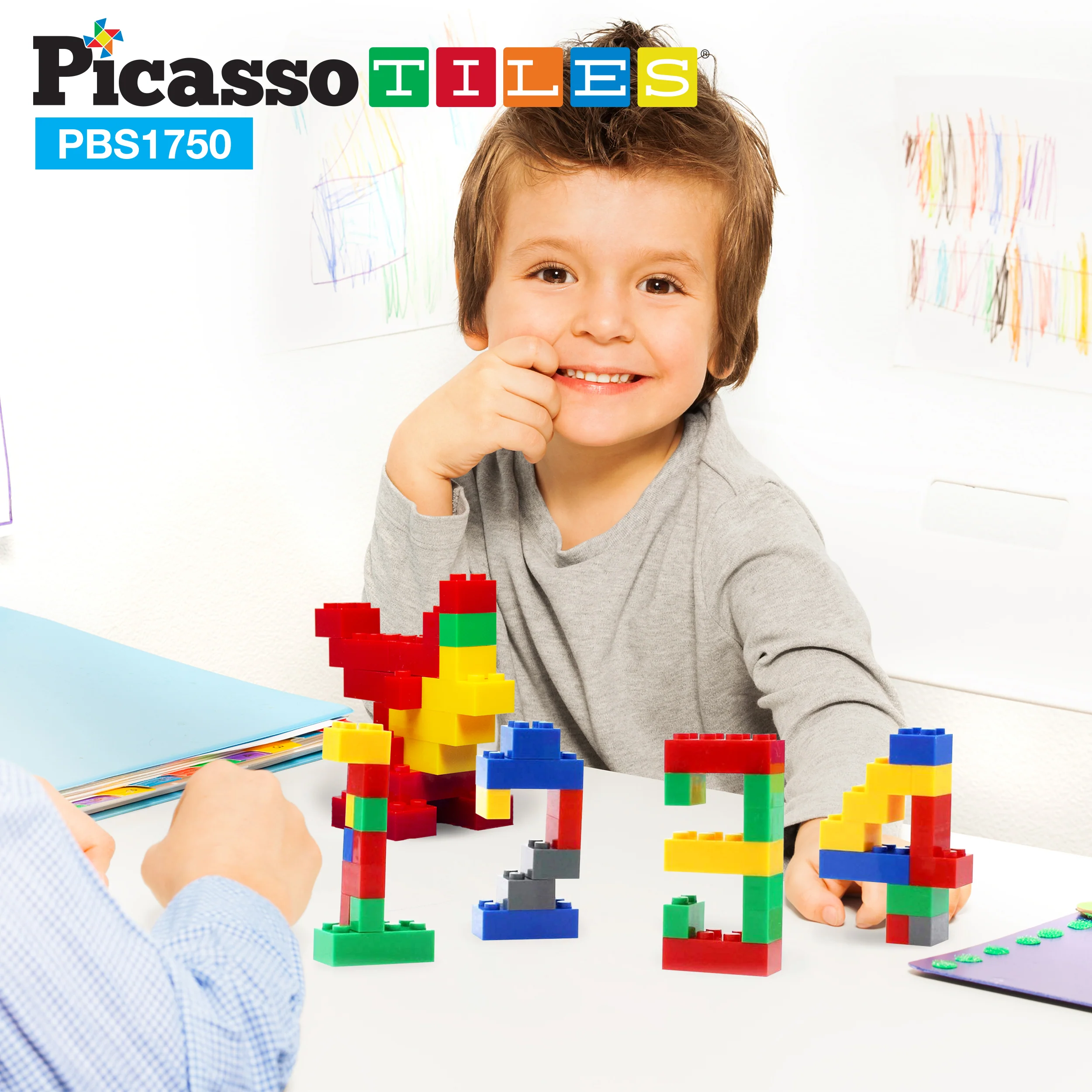 PicassoTiles 1750 Piece Building Brick Set - Image 2