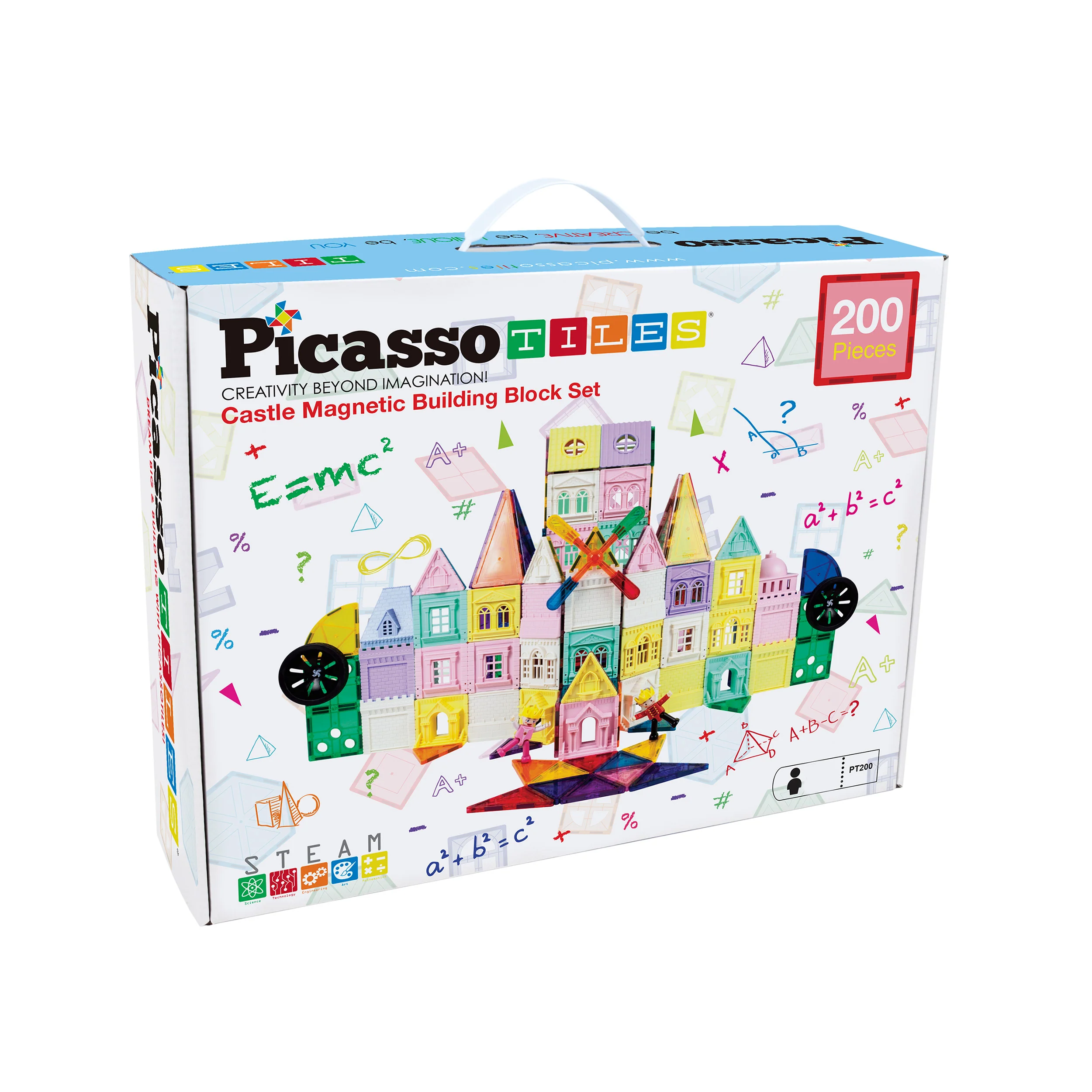 PicassoTiles Magnetic Tile Castle Set with Action Figures & Enhancements - Image 8