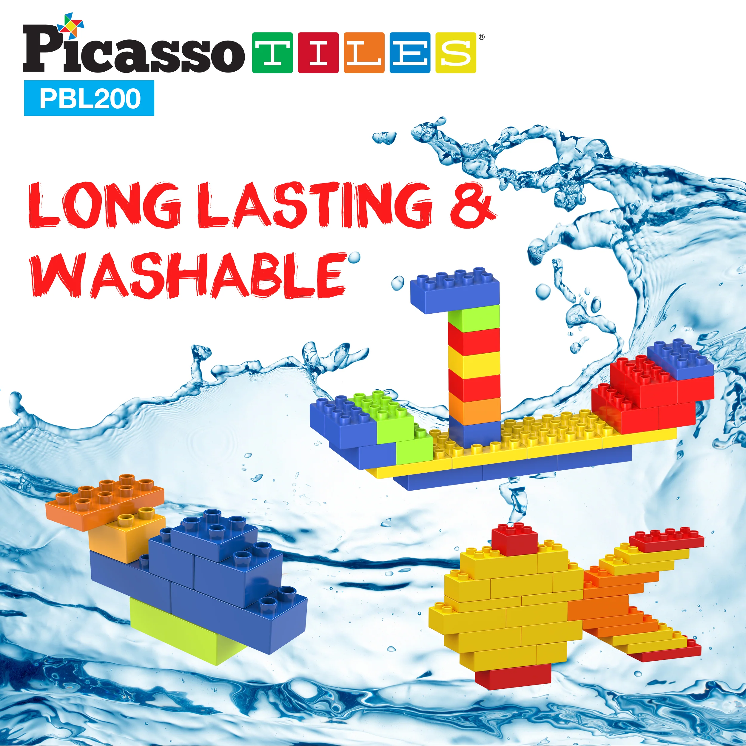 PicassoTiles Large Colorful Building Brick Block Kit - Image 6