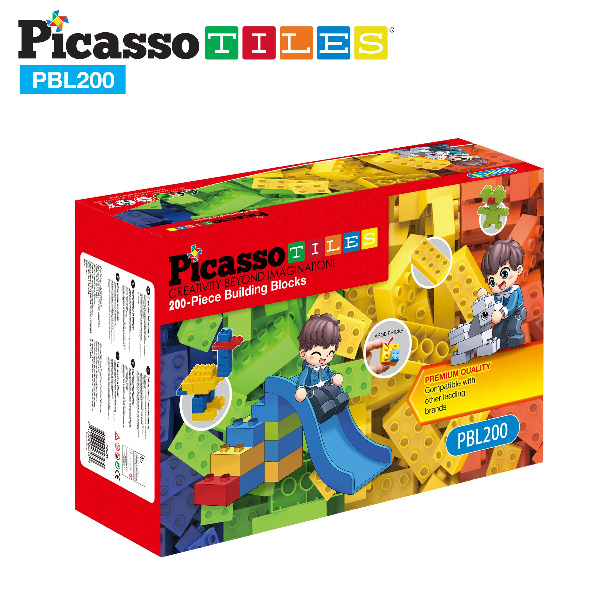 PicassoTiles Large Colorful Building Brick Block Kit - Image 9