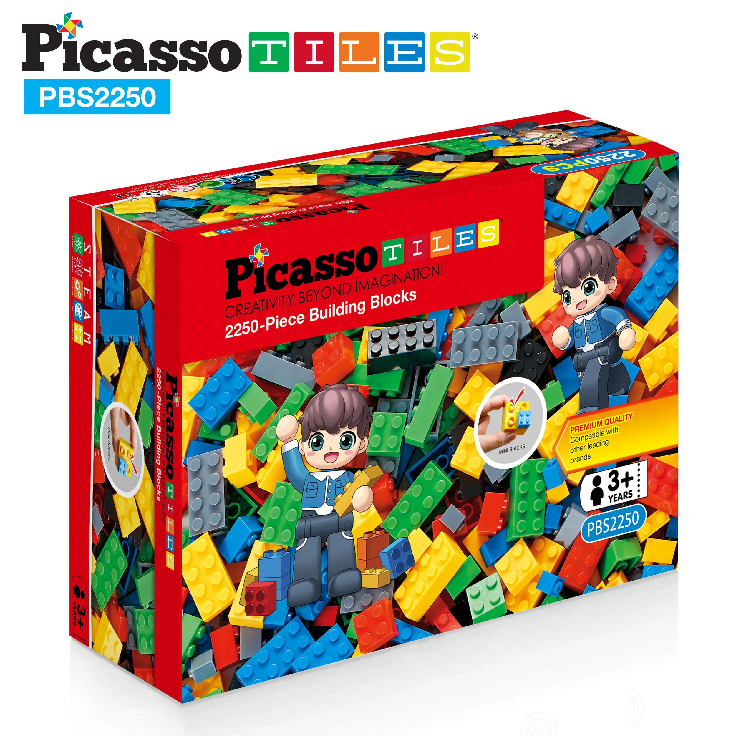 PicassoTiles Building Brick Block 2250 Piece Set - Image 11
