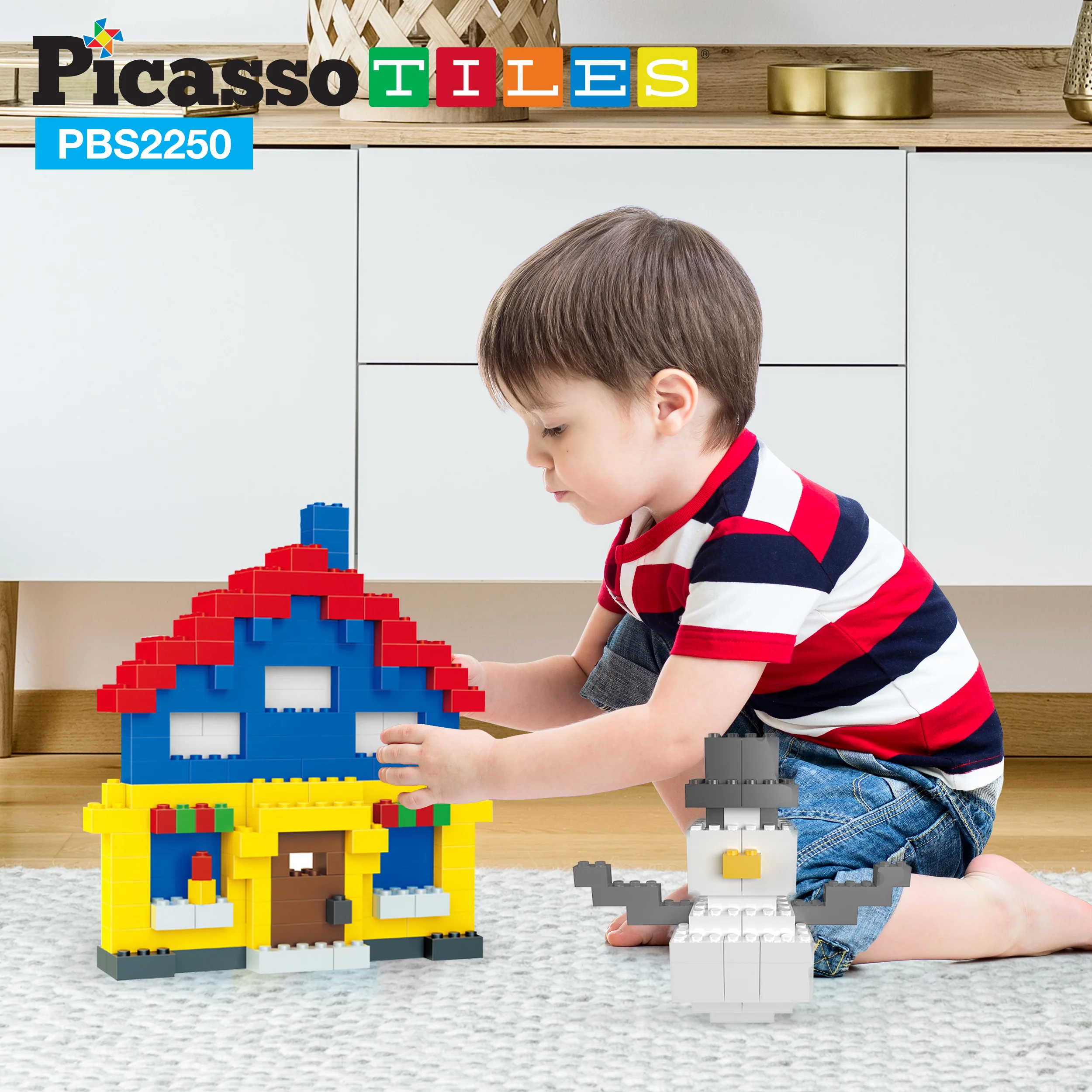 PicassoTiles Building Brick Block 2250 Piece Set - Image 2