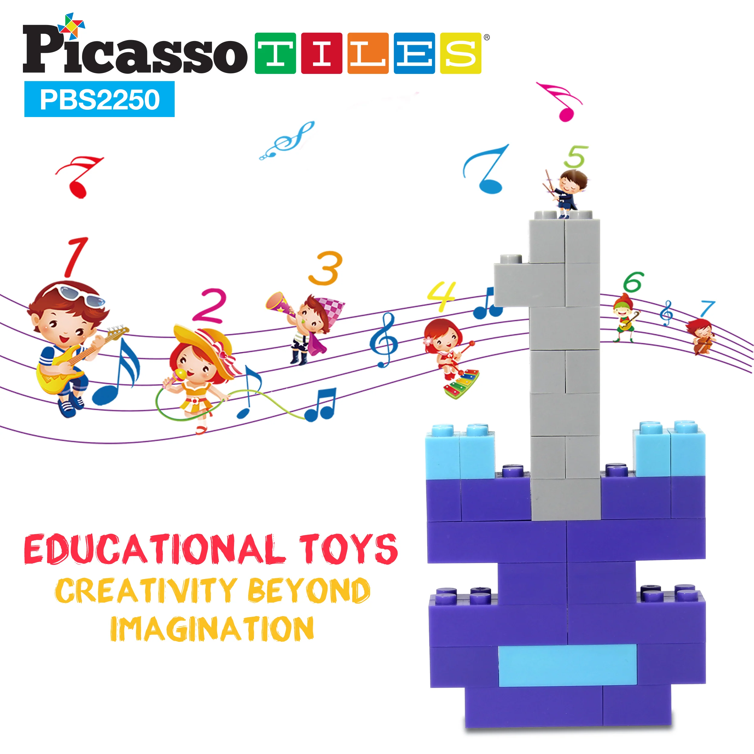 PicassoTiles Building Brick Block 2250 Piece Set - Image 6