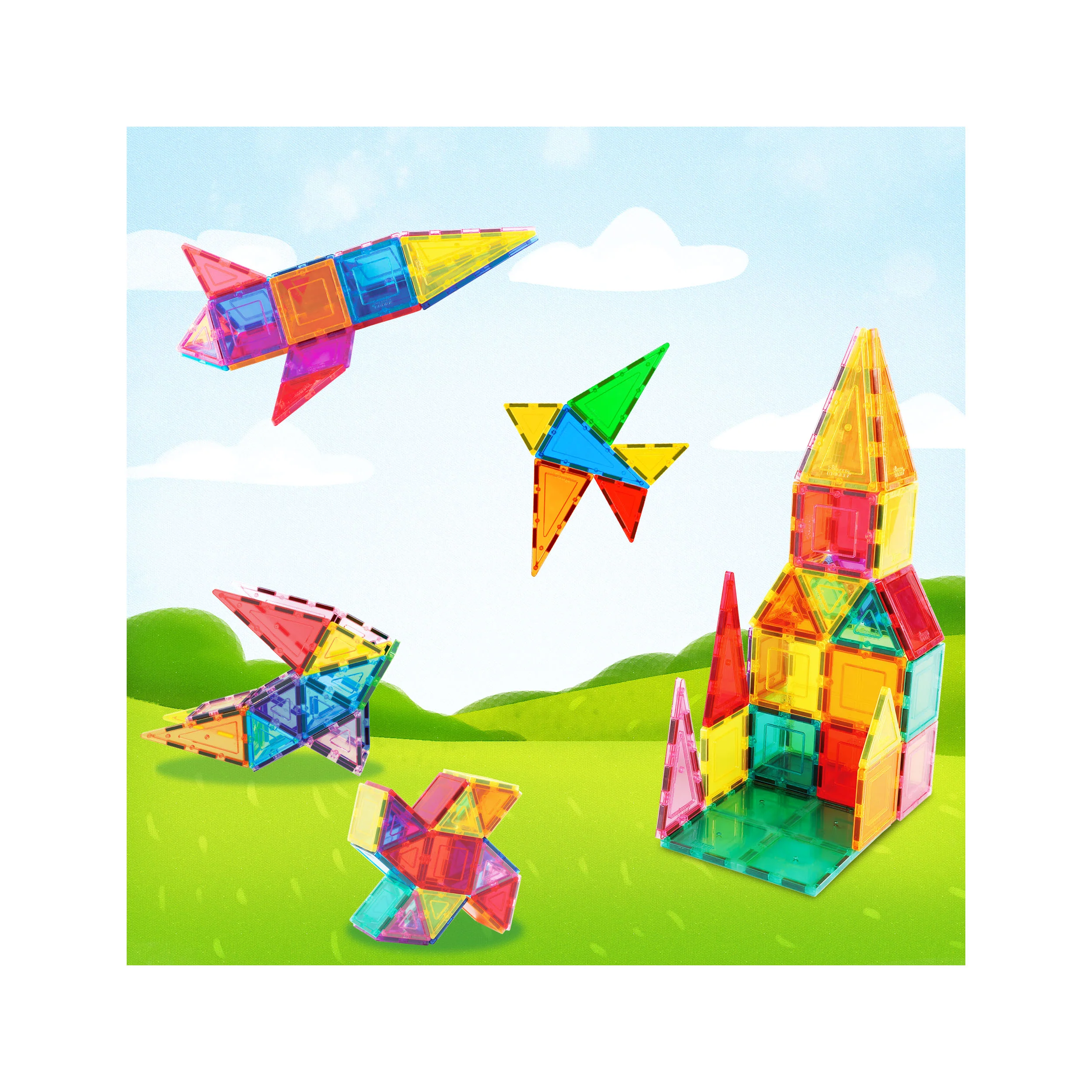 PicassoTiles Magnet Building Tiles Classic 24 Piece - Image 6