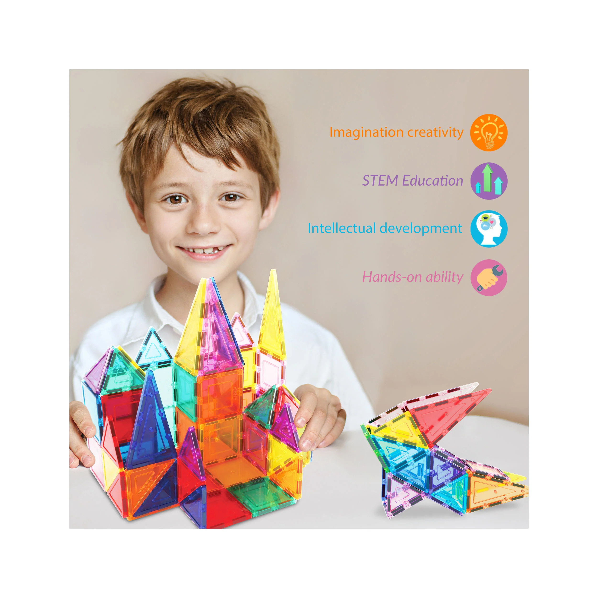 PicassoTiles Magnet Building Tiles Classic 24 Piece - Image 7