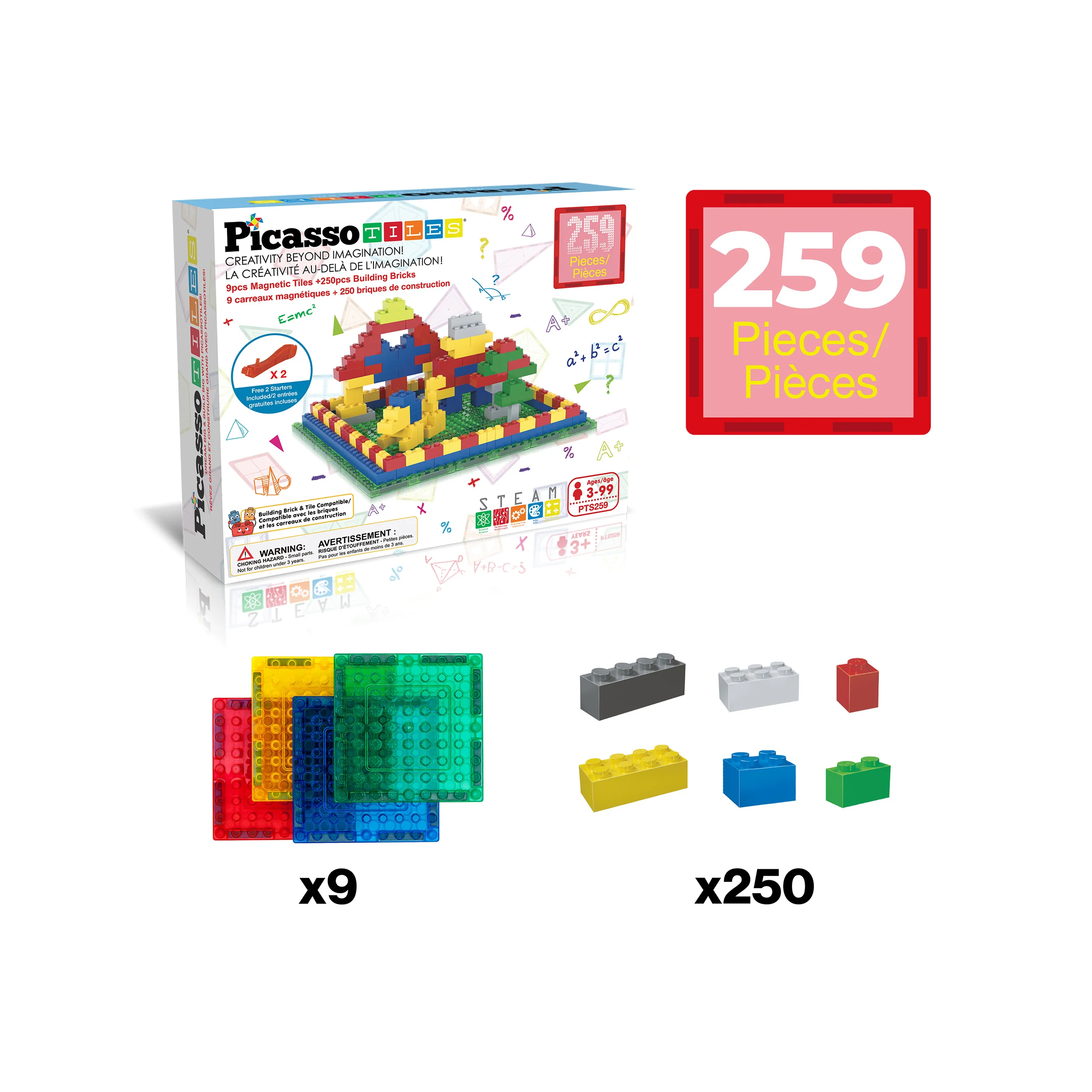 PicassoTiles Magnetic Tile Brick Block Combo Set - Image 3