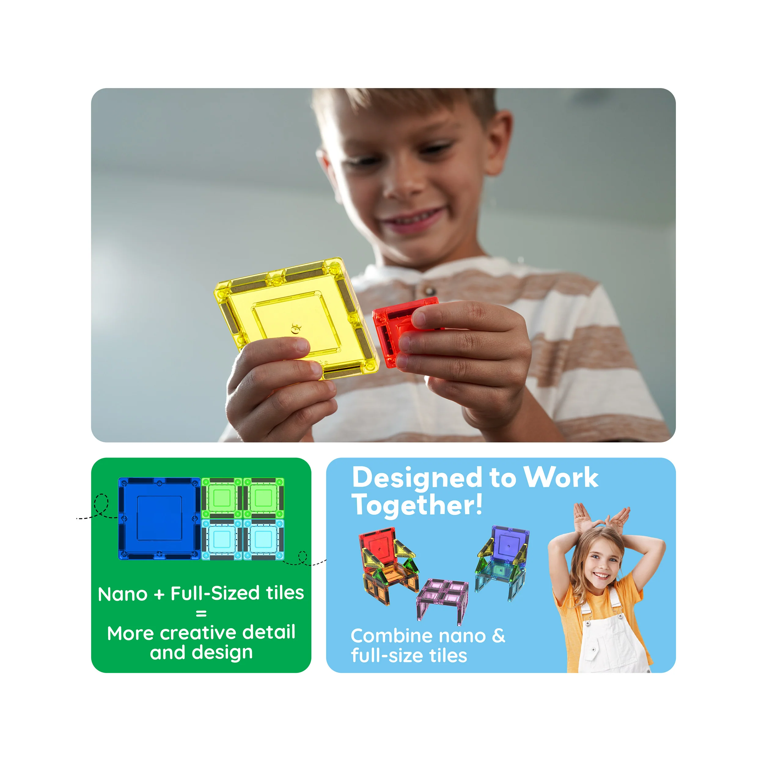 PicassoTiles 26pc Nano Magnetic Building Tiles Construction Set - Image 5