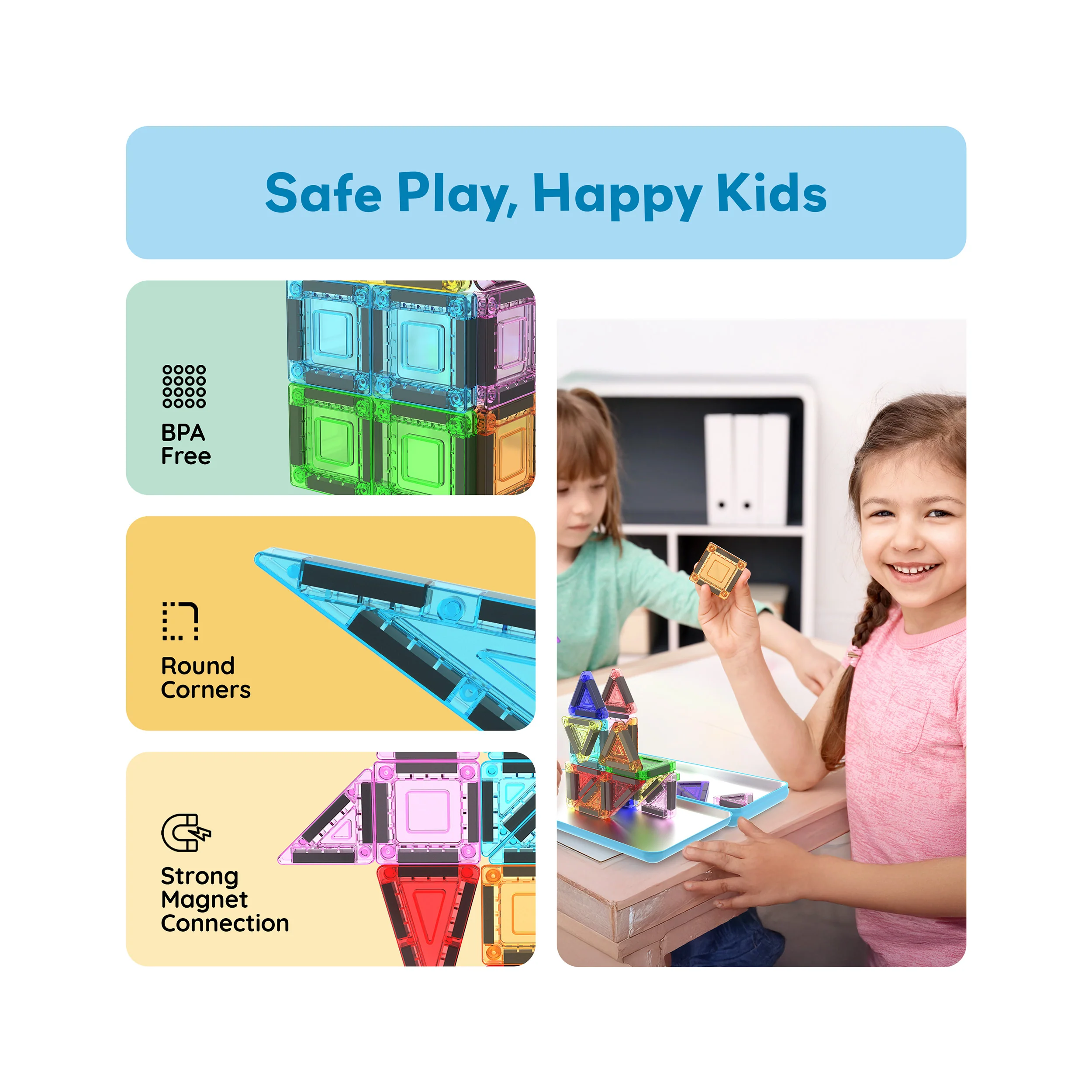 PicassoTiles 26pc Nano Magnetic Building Tiles Construction Set - Image 6