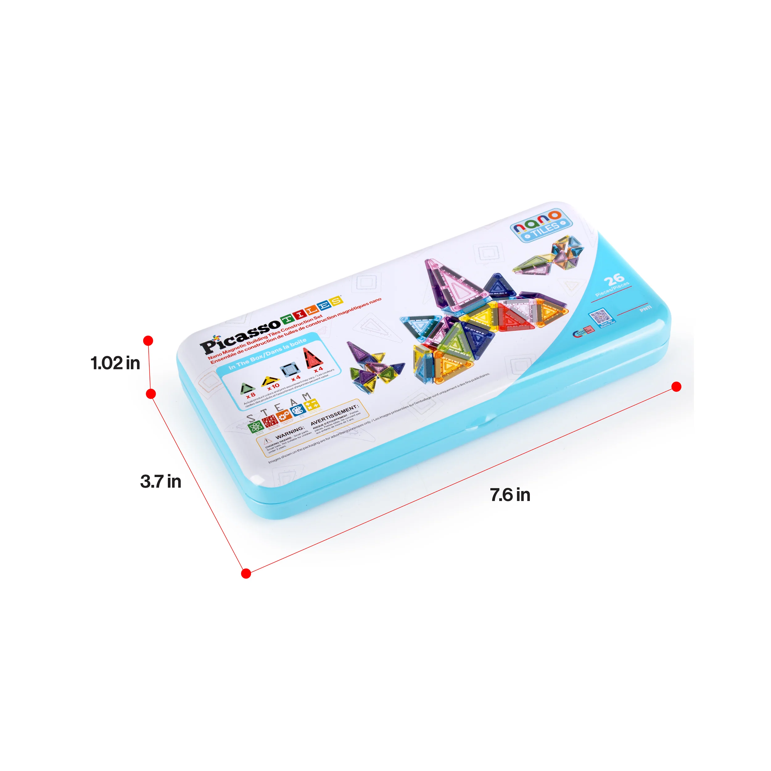 PicassoTiles 26pc Nano Magnetic Building Tiles Construction Set - Image 9