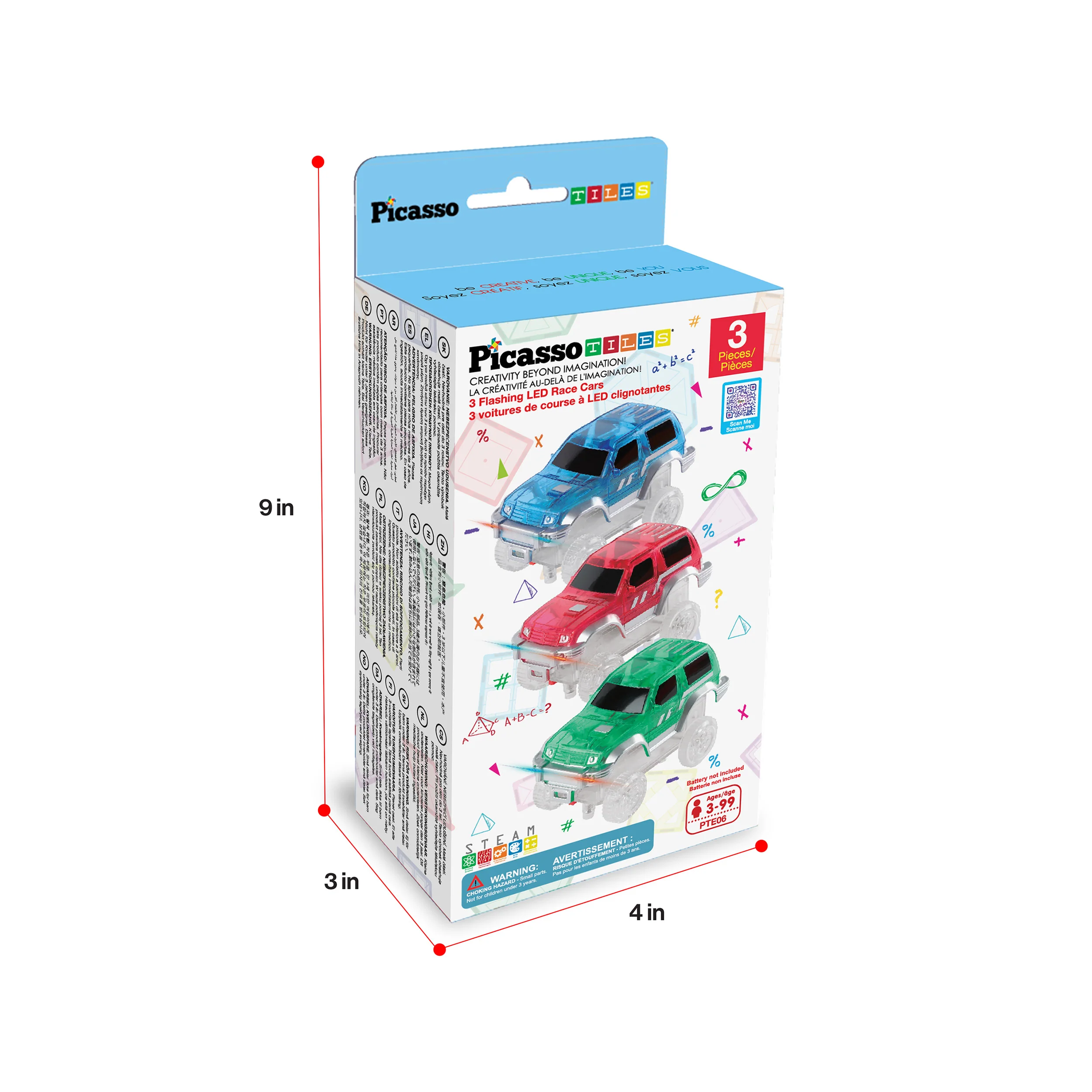 PicassoTiles Race Cars (3 Pack) LED Expansion Set - Image 9