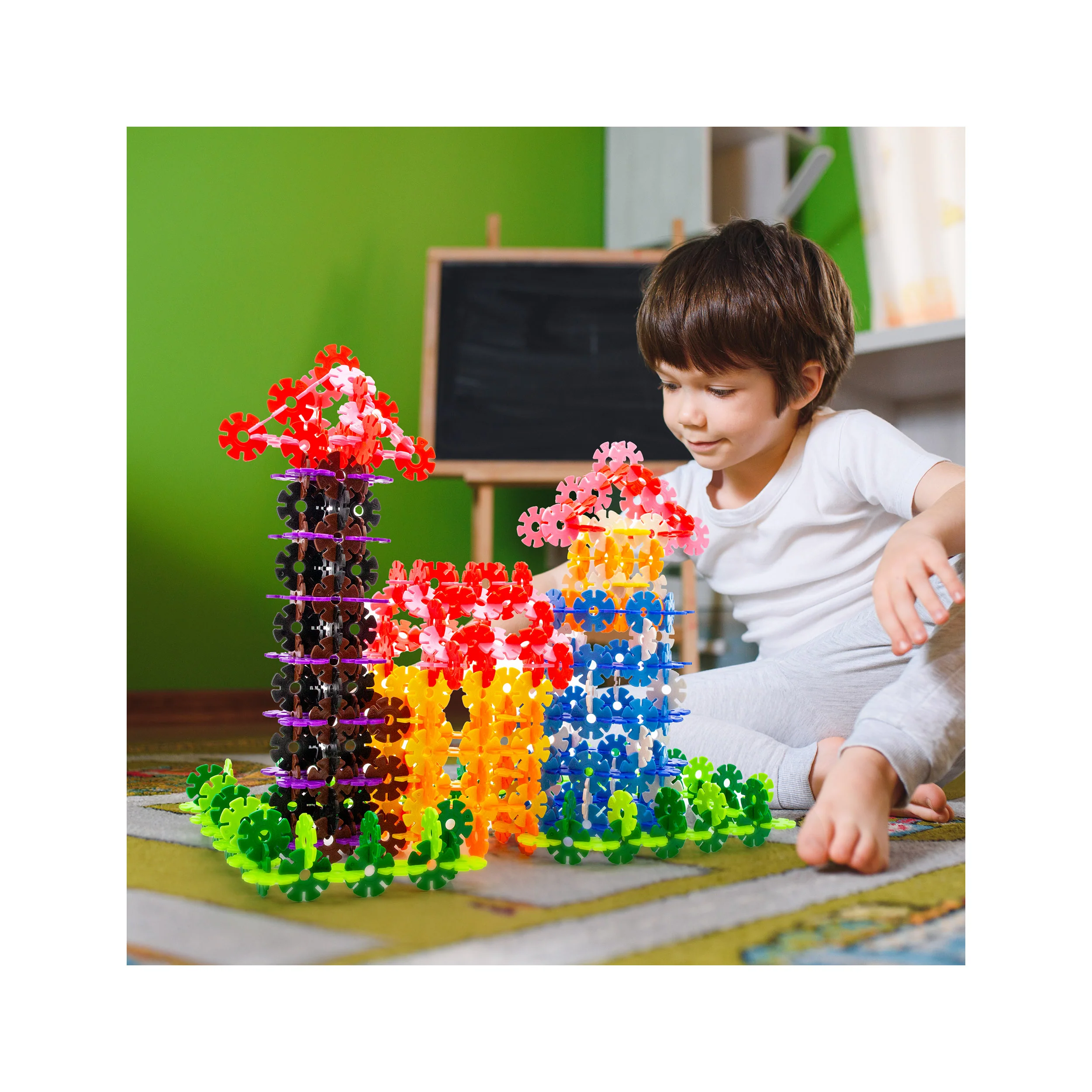 PicassoTiles 300pc Building Chips Interlocking Disc Construction Blocks - Image 2