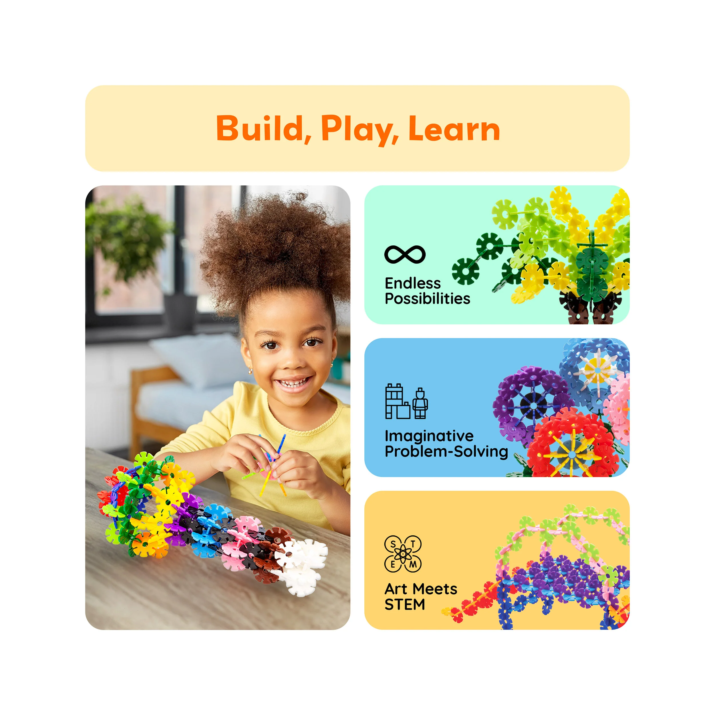 PicassoTiles 300pc Building Chips Interlocking Disc Construction Blocks - Image 4