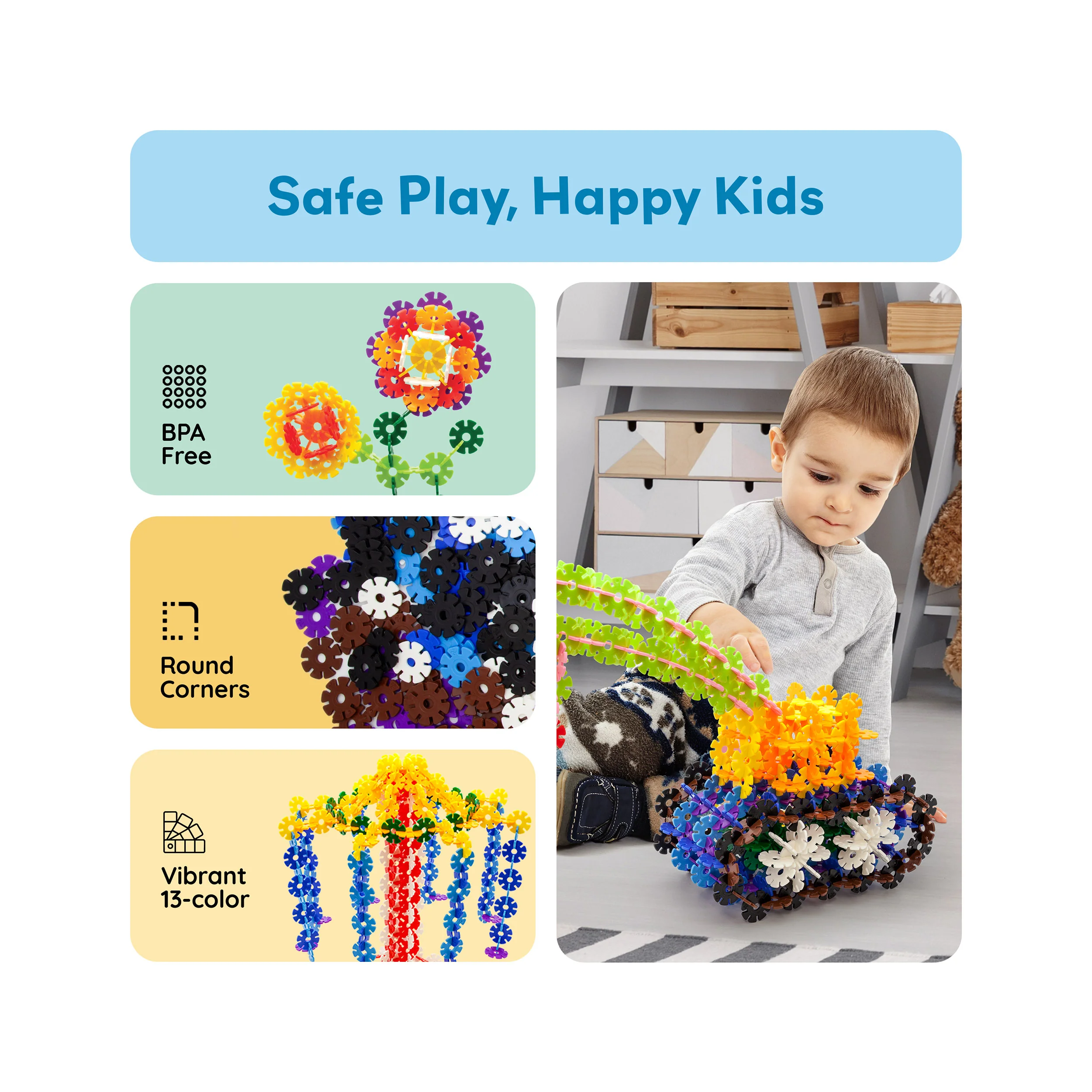 PicassoTiles 300pc Building Chips Interlocking Disc Construction Blocks - Image 6