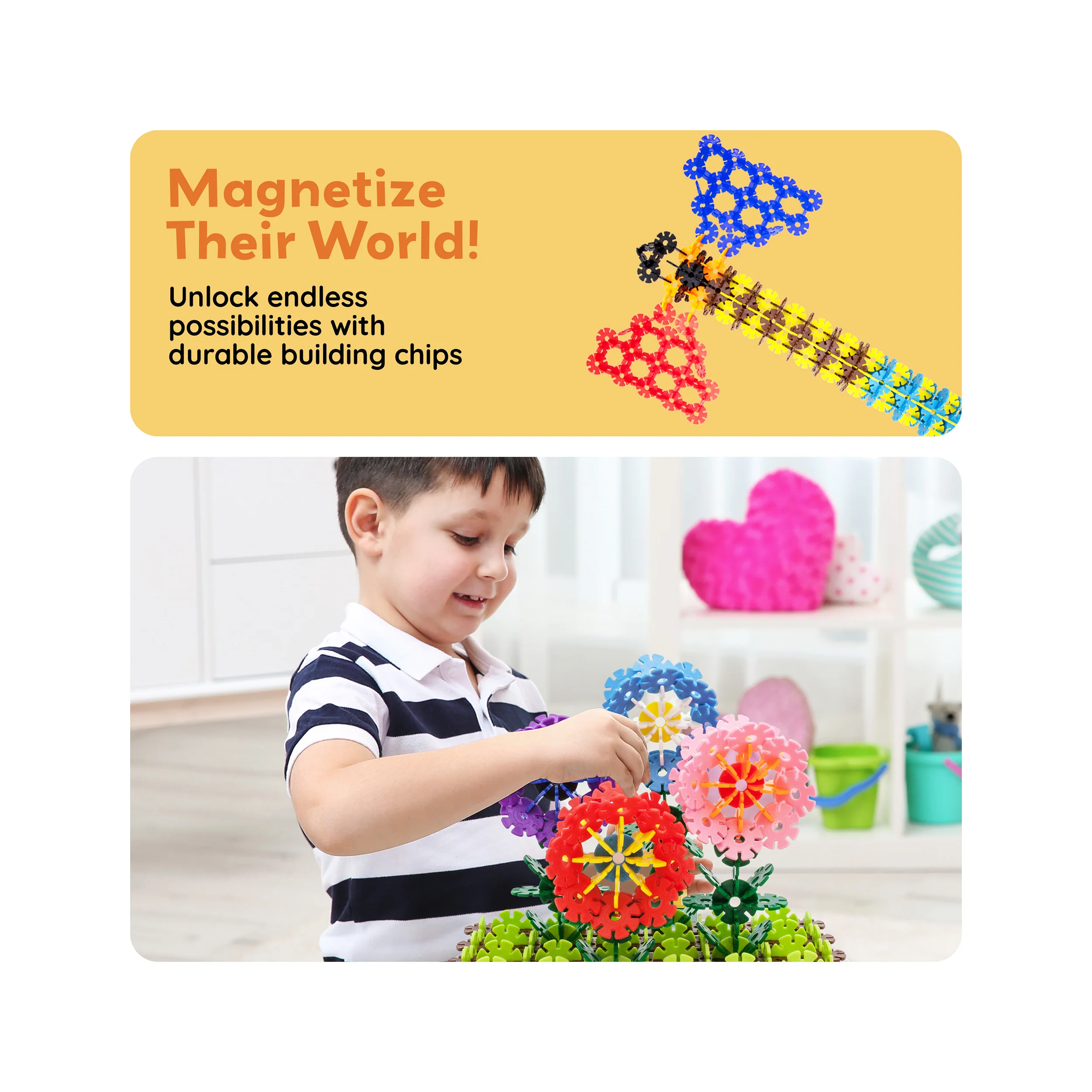PicassoTiles 300pc Building Chips Interlocking Disc Construction Blocks - Image 7