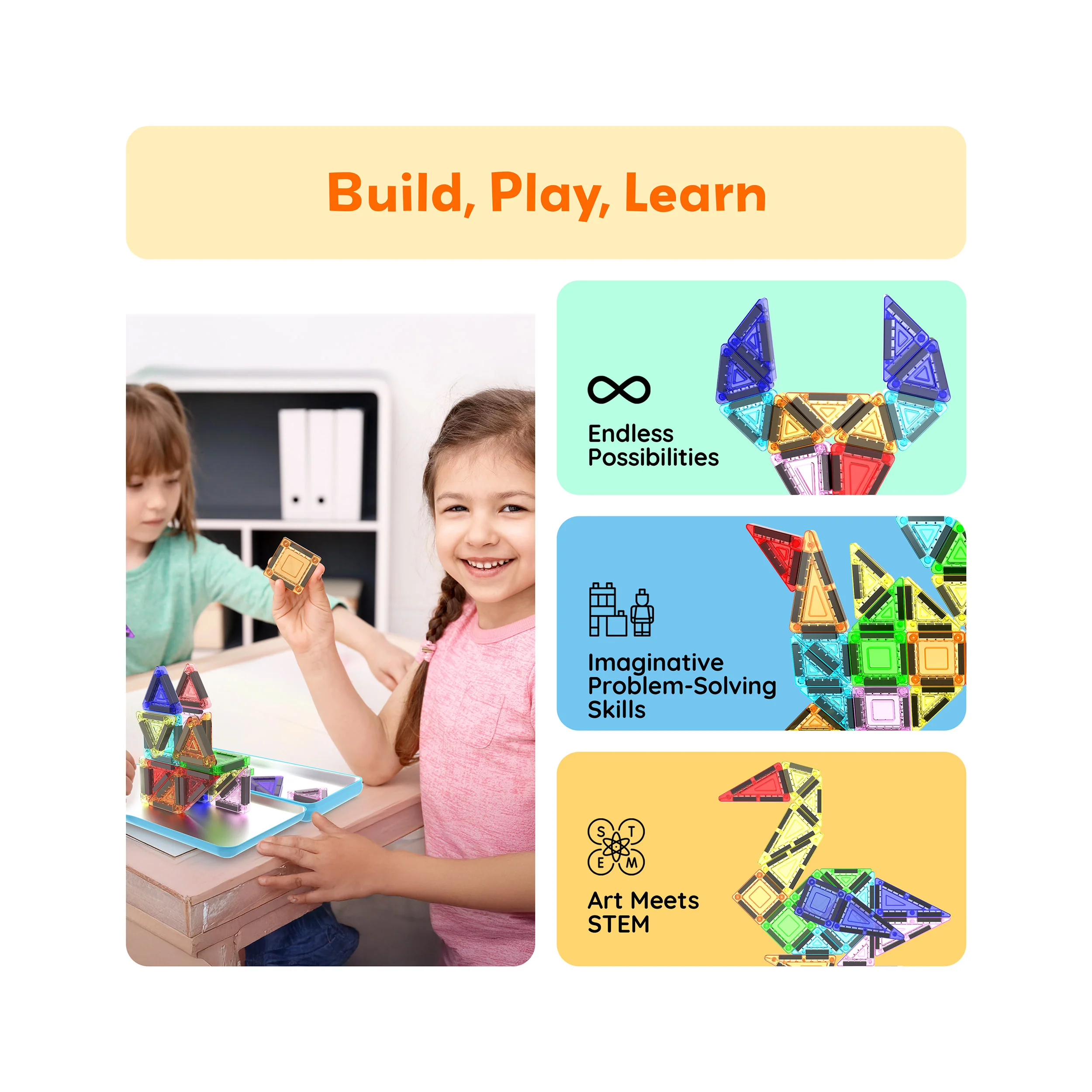 PicassoTiles 30pc Nano Magnetic Building Tiles Construction Set - Image 4