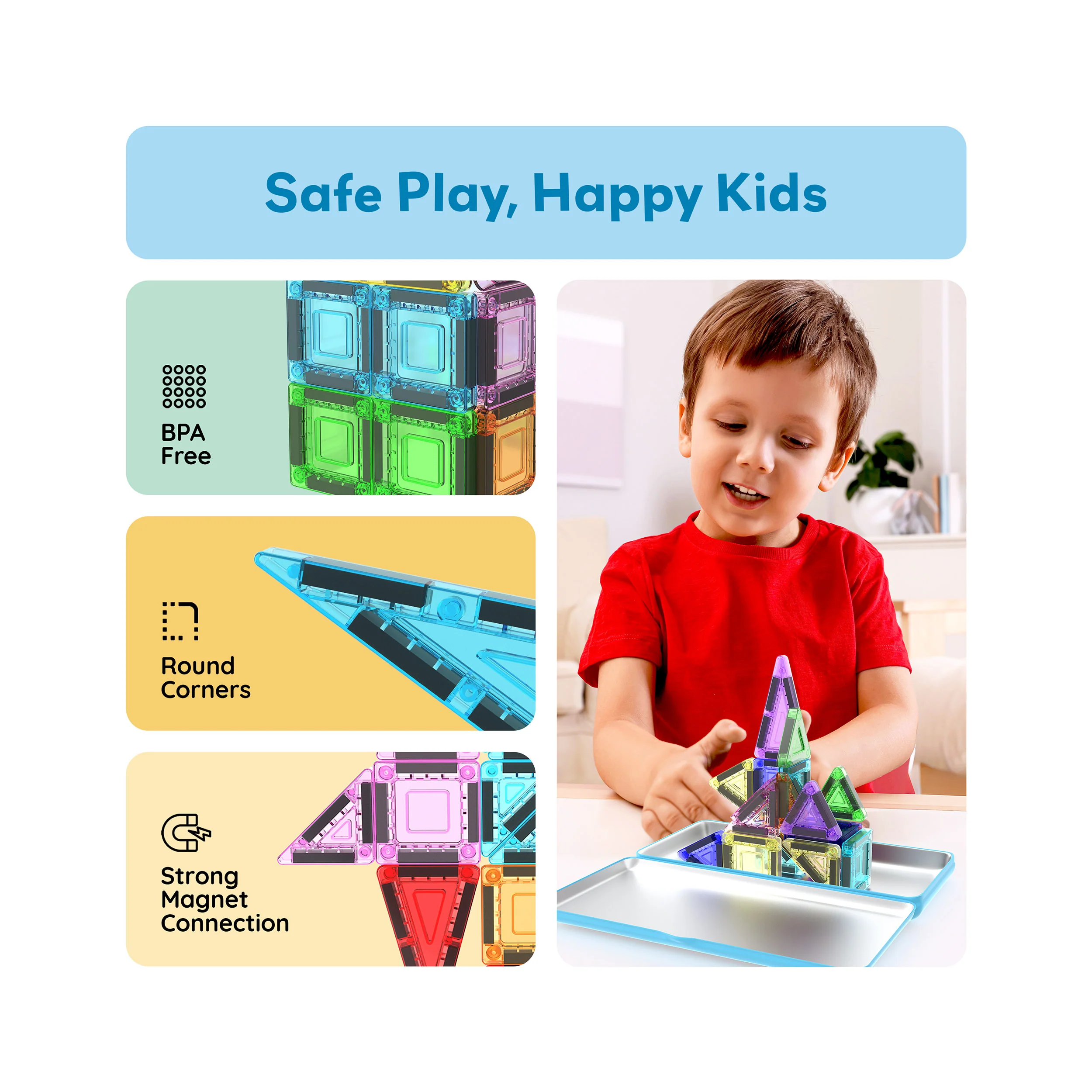 PicassoTiles 30pc Nano Magnetic Building Tiles Construction Set - Image 6