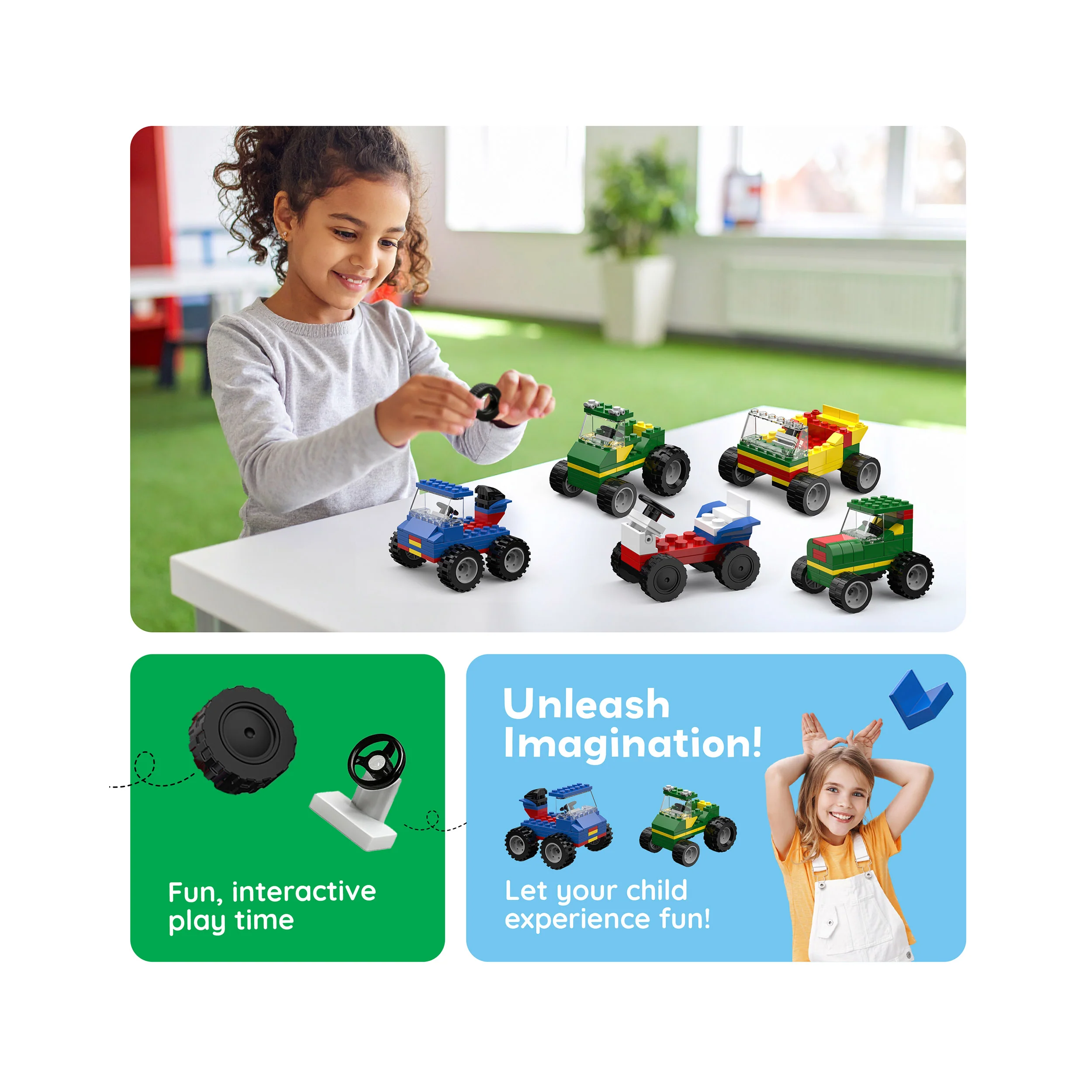 PicassoTiles 320pc Car Building Brick Block Set - Image 5