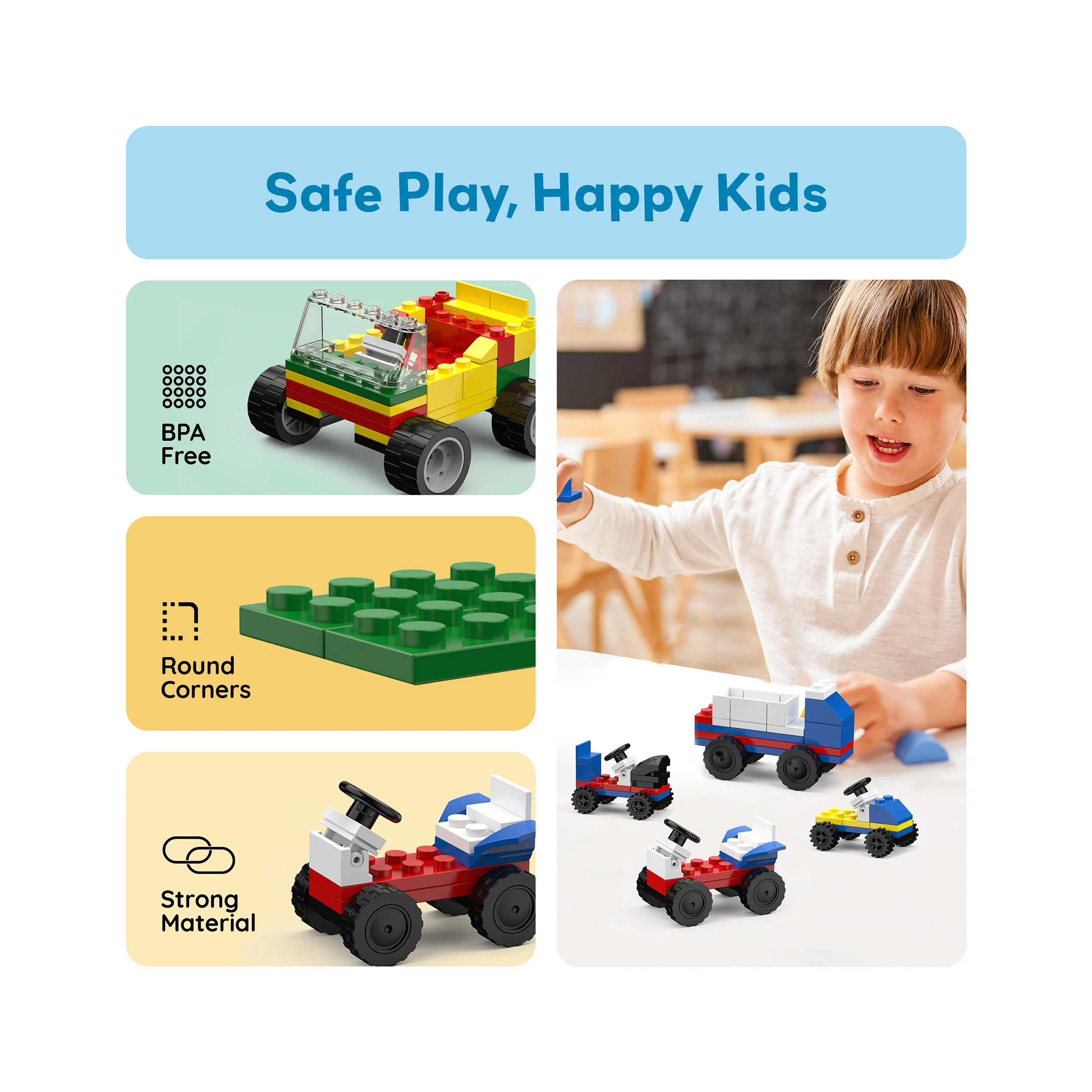 PicassoTiles 320pc Car Building Brick Block Set - Image 6