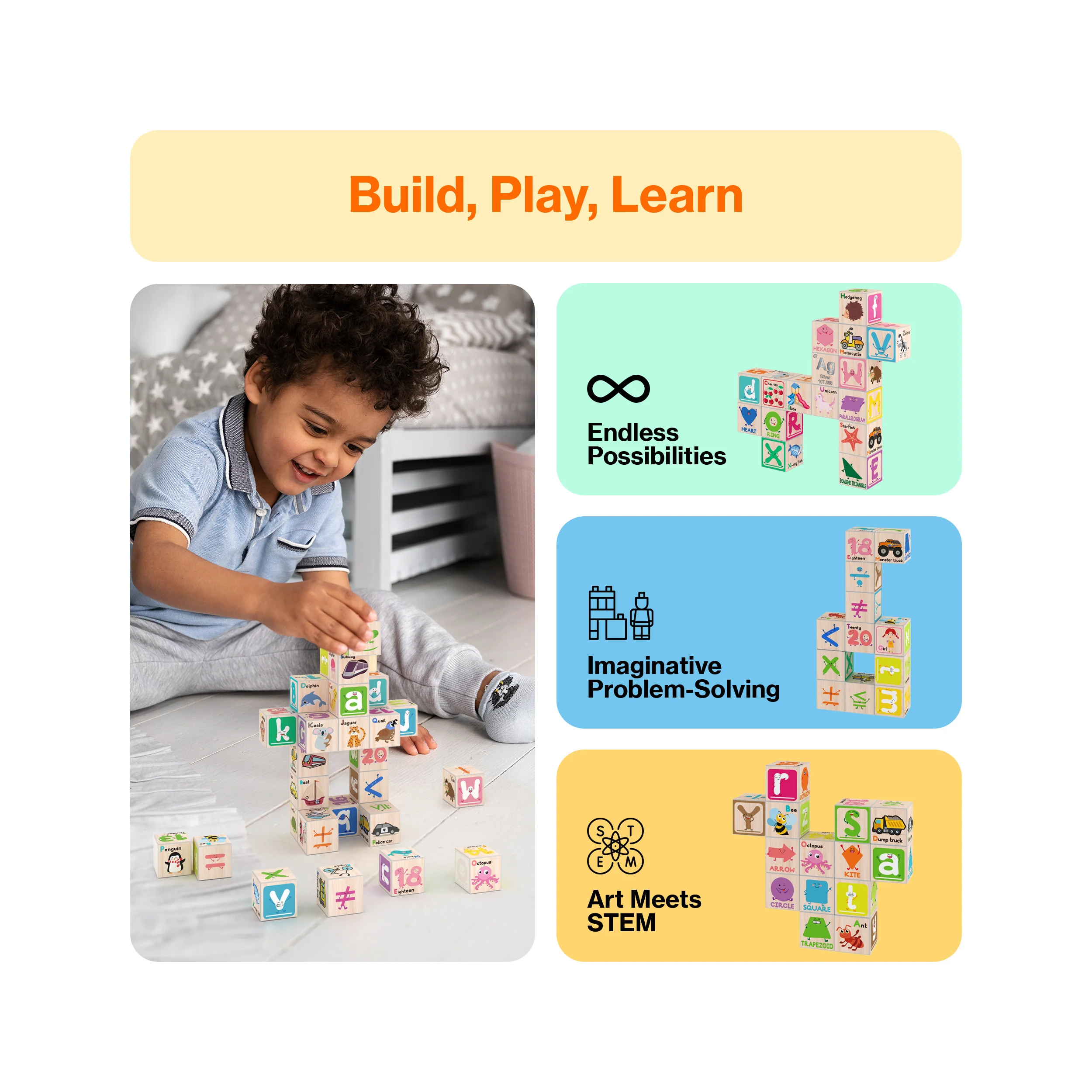 PicassoTiles Magnetic Alphabet and Number Building Blocks - Image 4