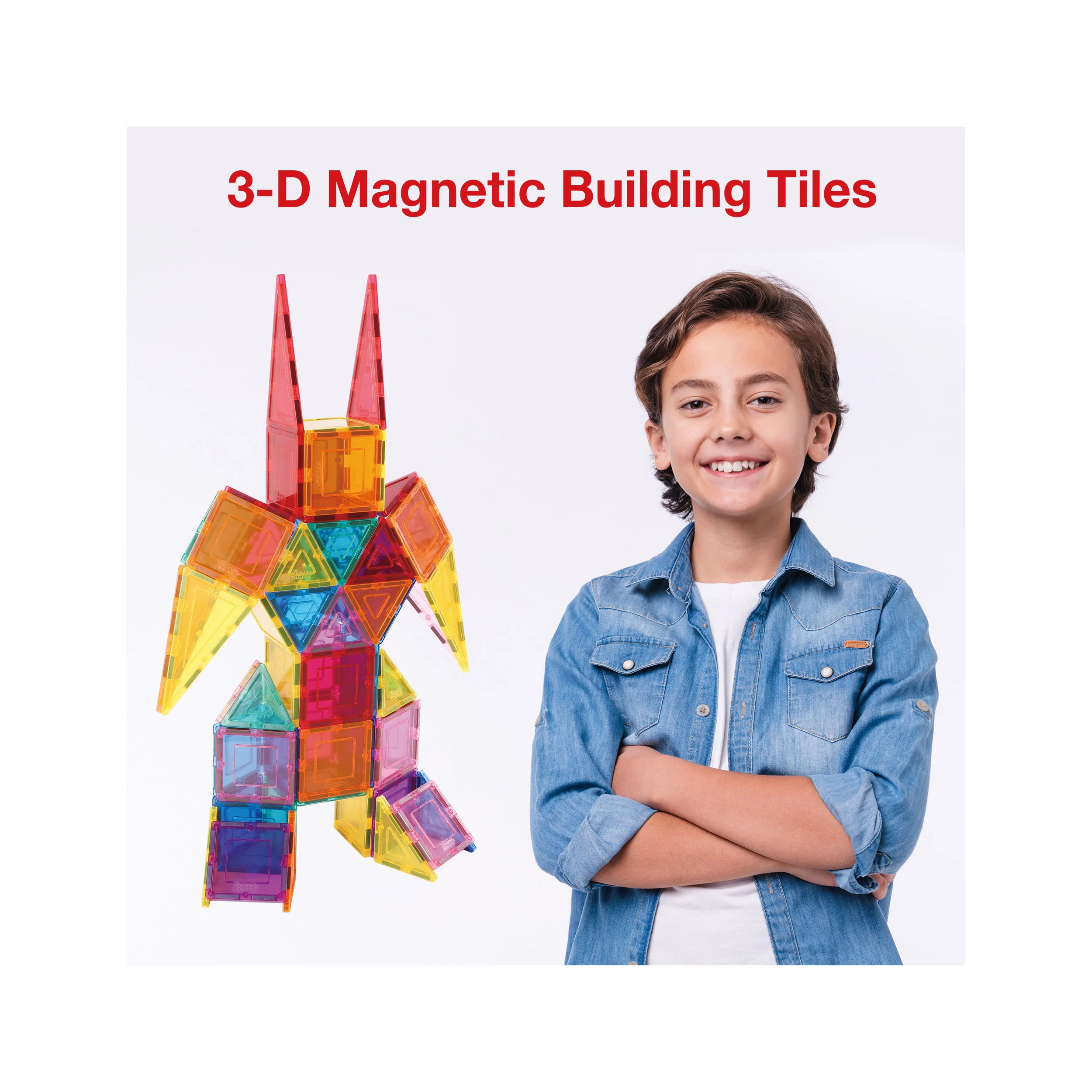 PicassoTiles 36pc Magnetic Tile Starter Building Set (36 Pieces) - Image 2