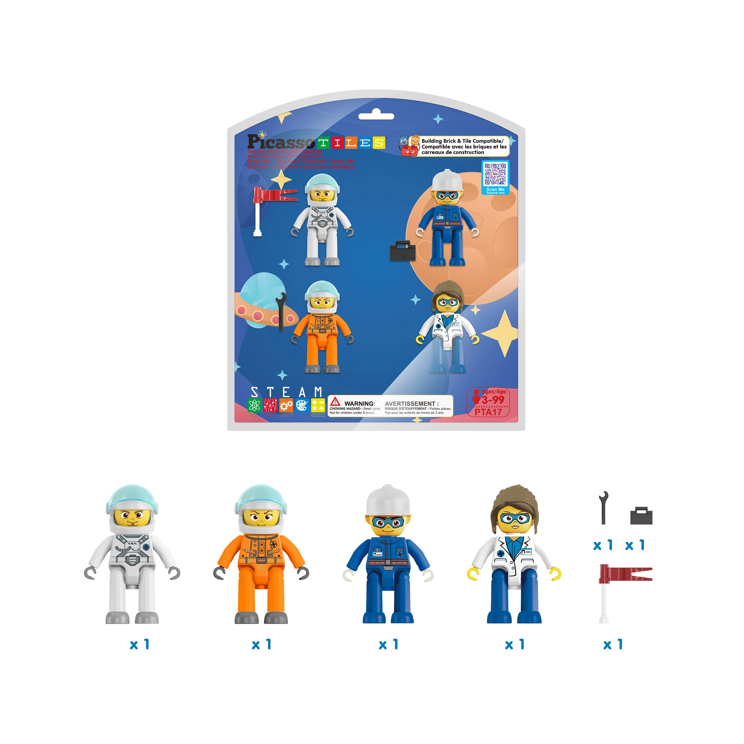 PicassoTiles 4 Piece Career Character Figure Set - Image 3