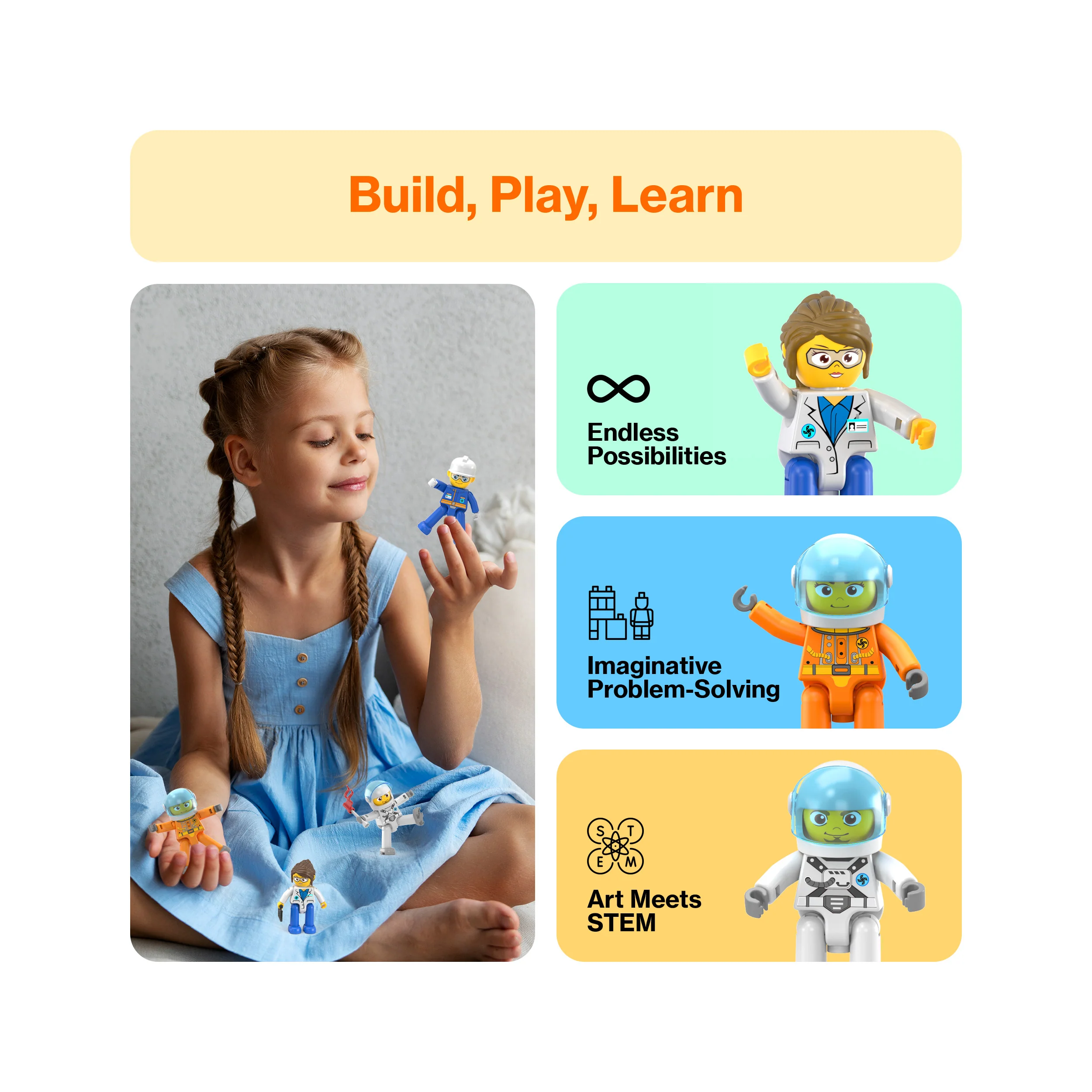 PicassoTiles 4 Piece Career Character Figure Set - Image 4