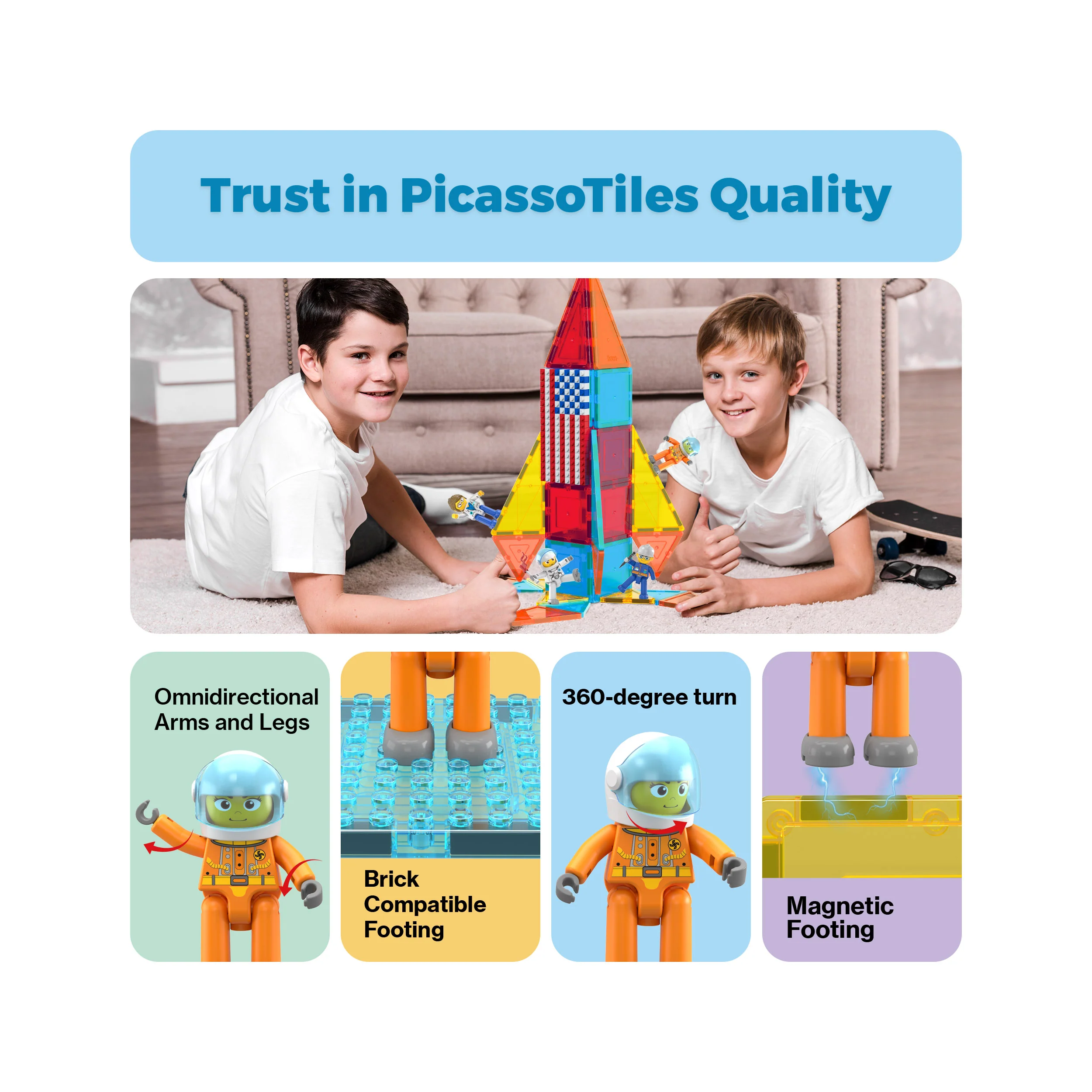 PicassoTiles 4 Piece Career Character Figure Set - Image 8