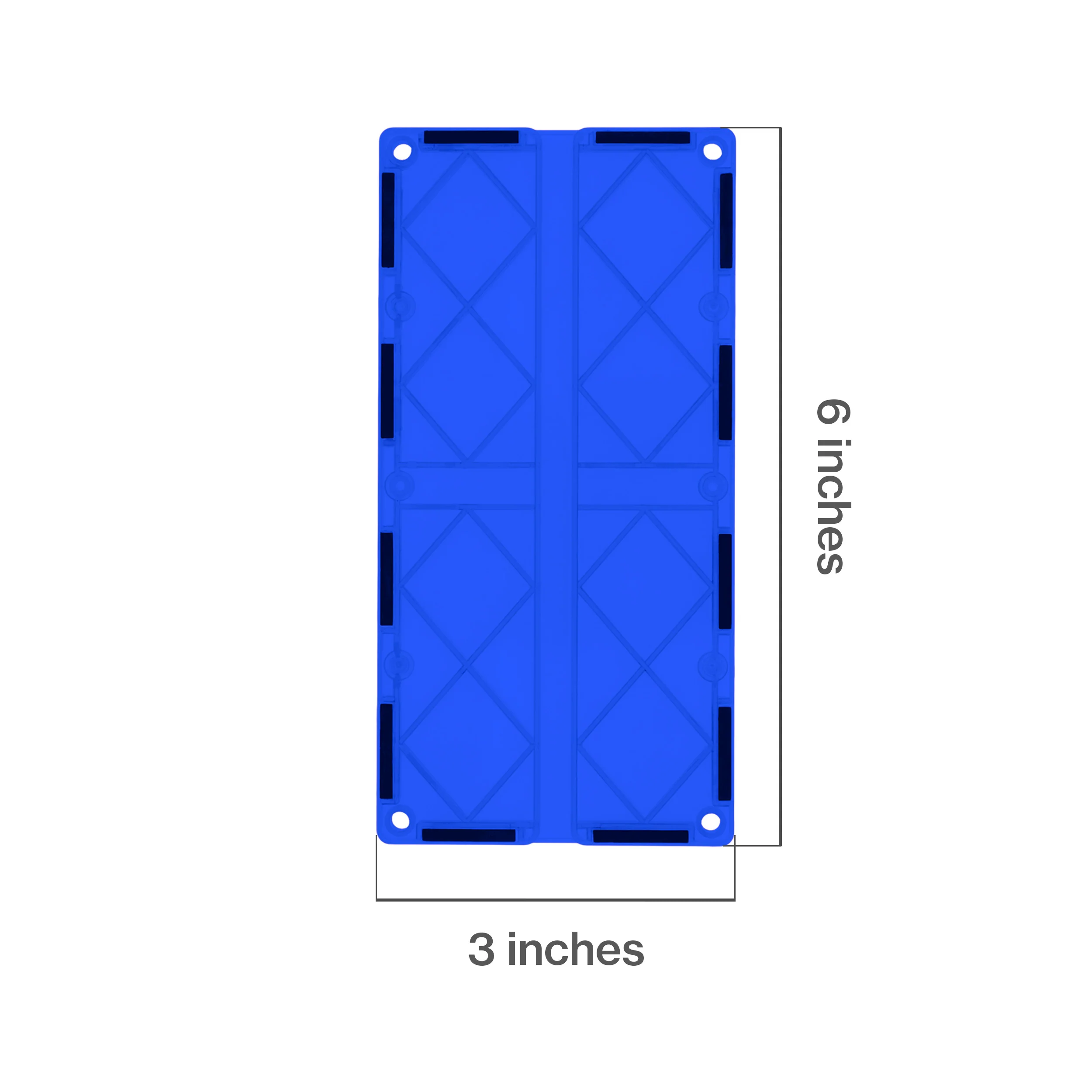 PicassoTiles 4 Piece Blue Race Car Track Long Magnetic Tiles - Image 2