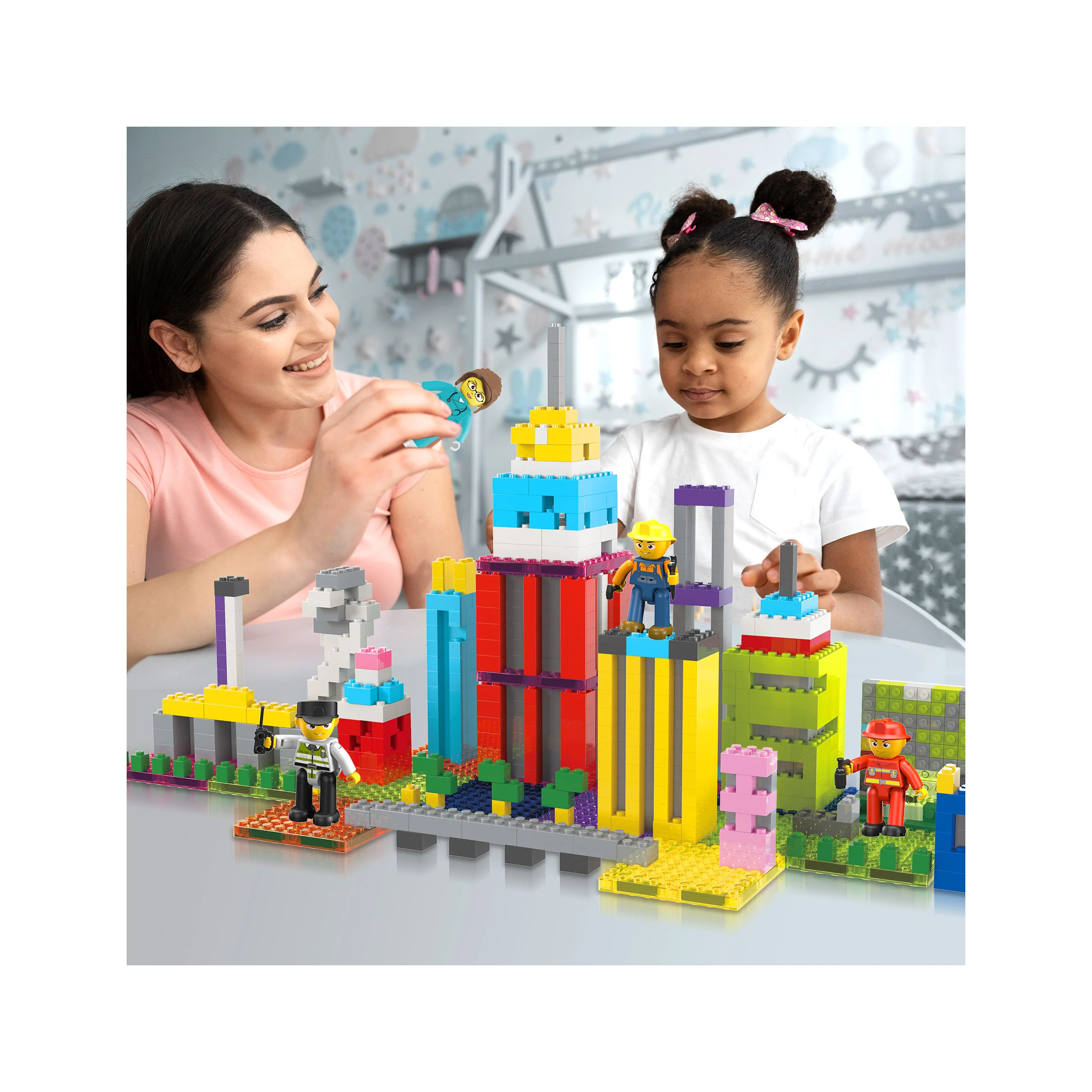 PicassoTiles 4 Piece City Builder Character Figure Set - Image 2