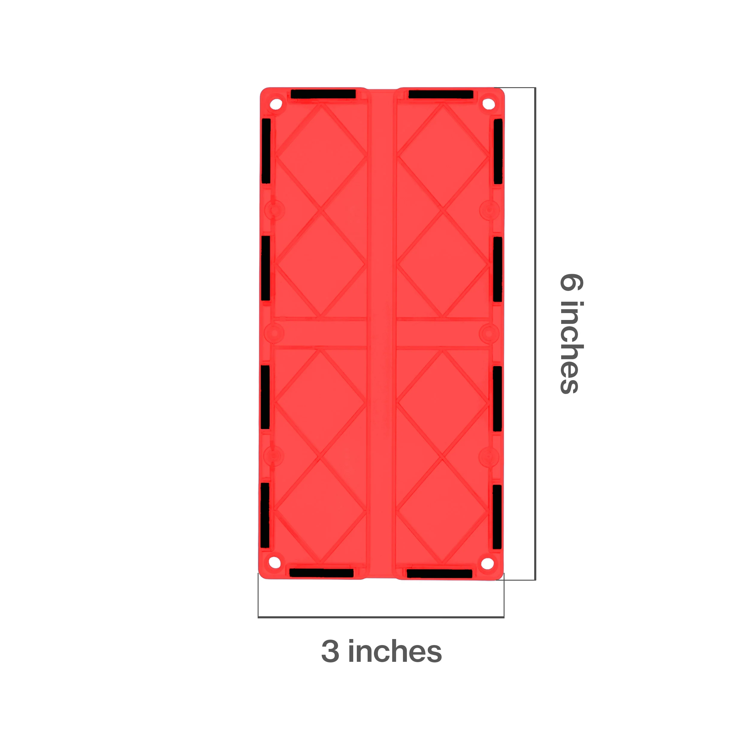 PicassoTiles 4 Piece Red Race Car Track Long Magnetic Tiles - Image 2