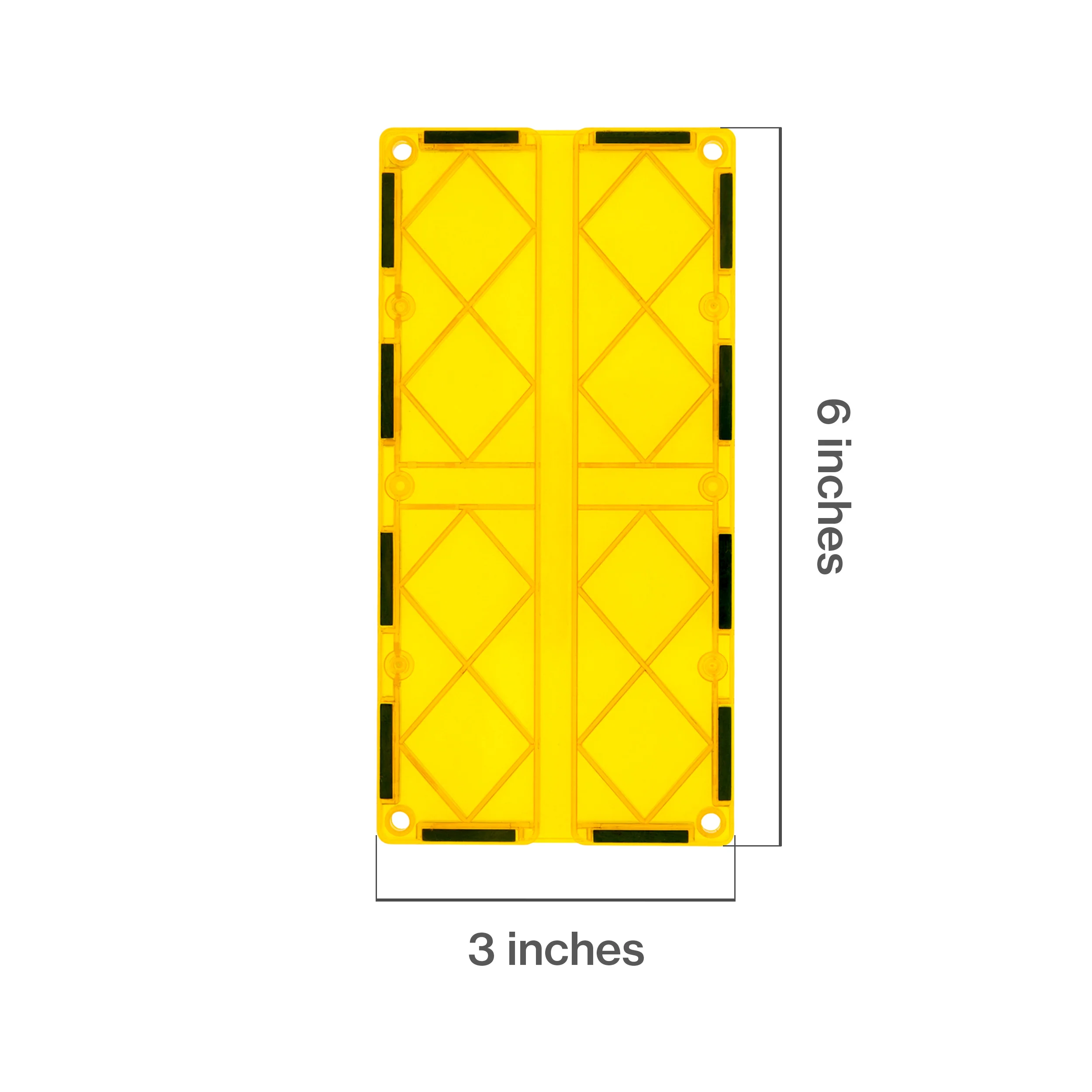 PicassoTiles 4 Piece Yellow Race Car Track Long Magnetic Tiles - Image 2