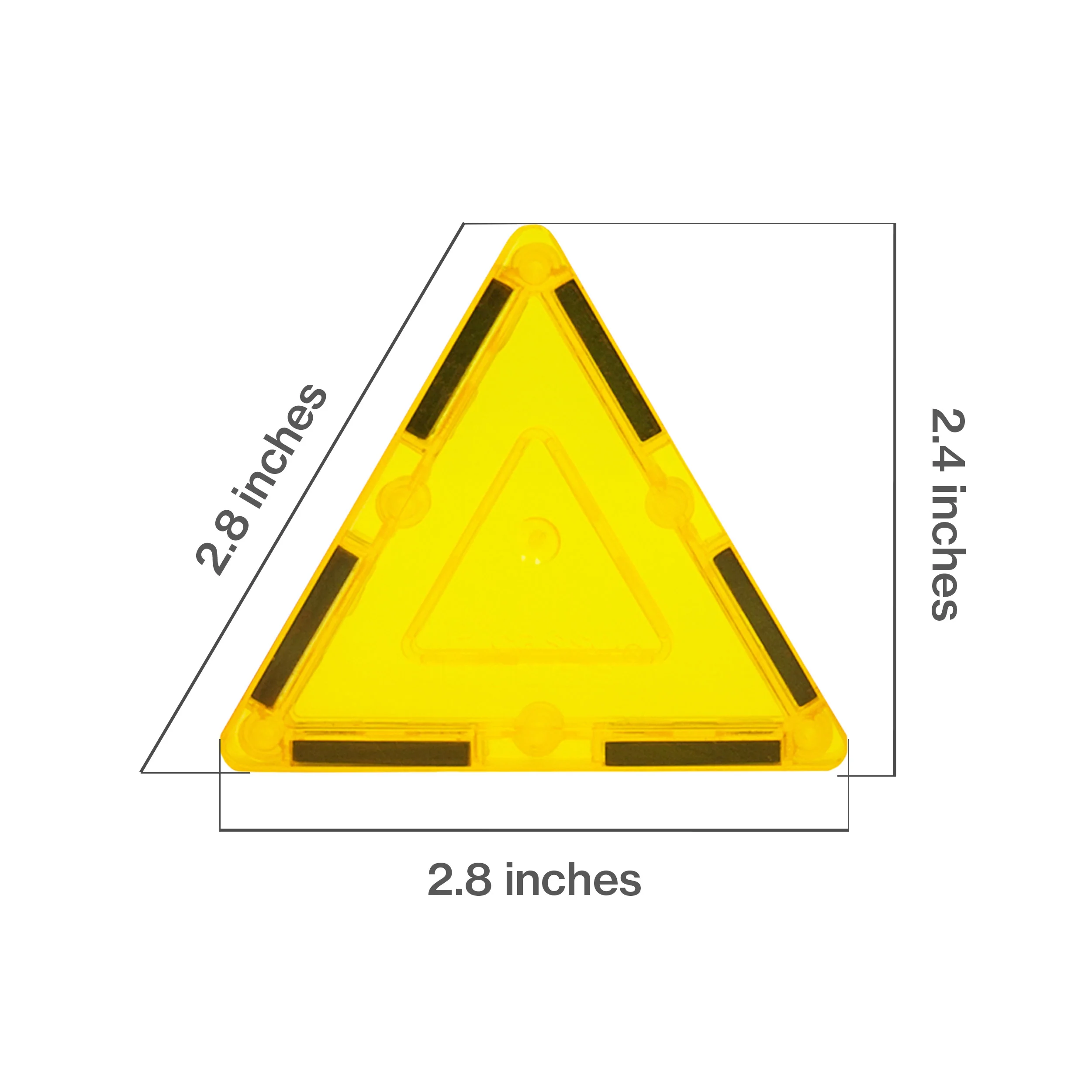 PicassoTiles 4pc Yellow Magnetic Tile Small Triangle Pick-A-Part Set - Image 2