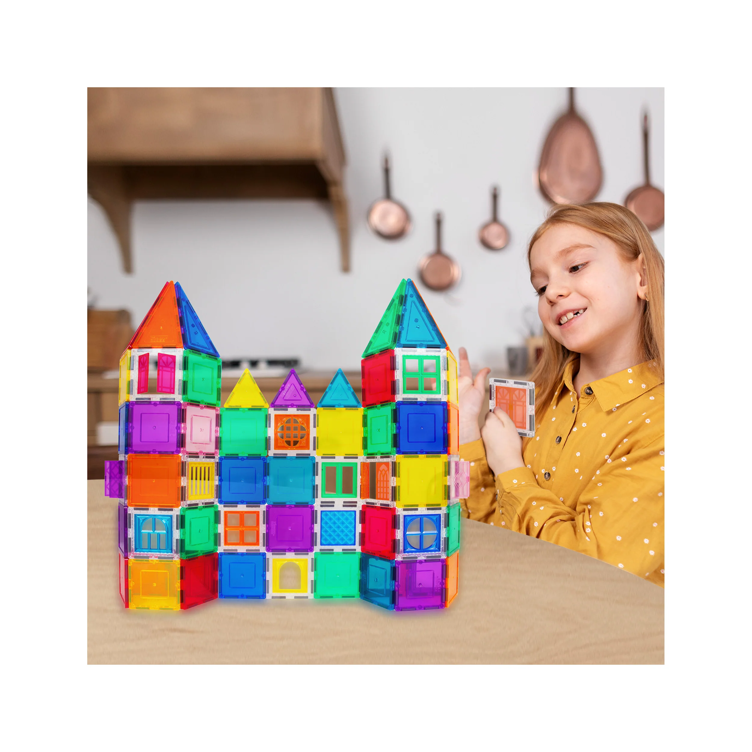 PicassoTiles Magnetic Tiles Windows & Doors Clip-On Set (40 Pieces) - Image 2