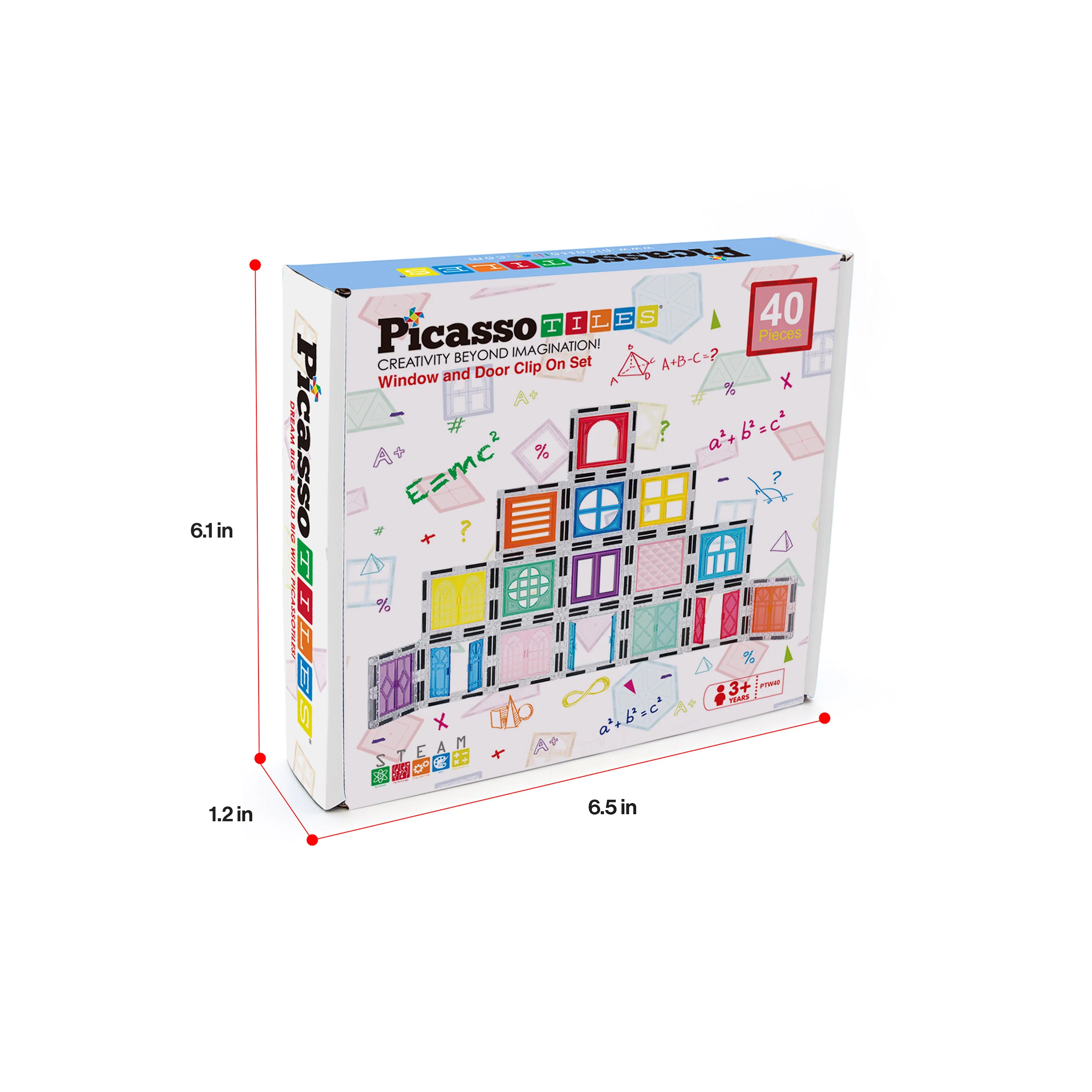 PicassoTiles Magnetic Tiles Windows & Doors Clip-On Set (40 Pieces) - Image 9