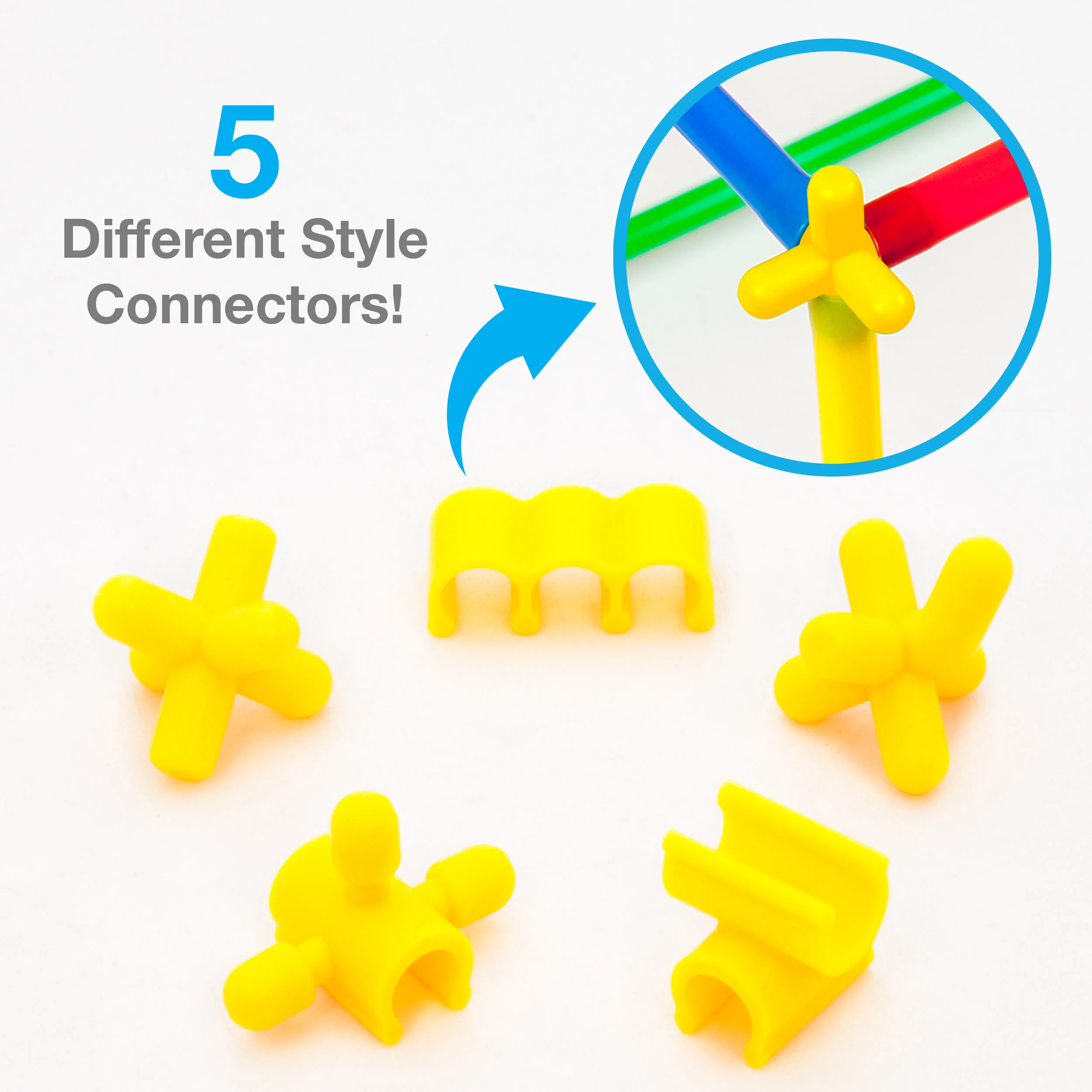 PicassoTiles 400pc Straw Building Set PTS400 - Image 6