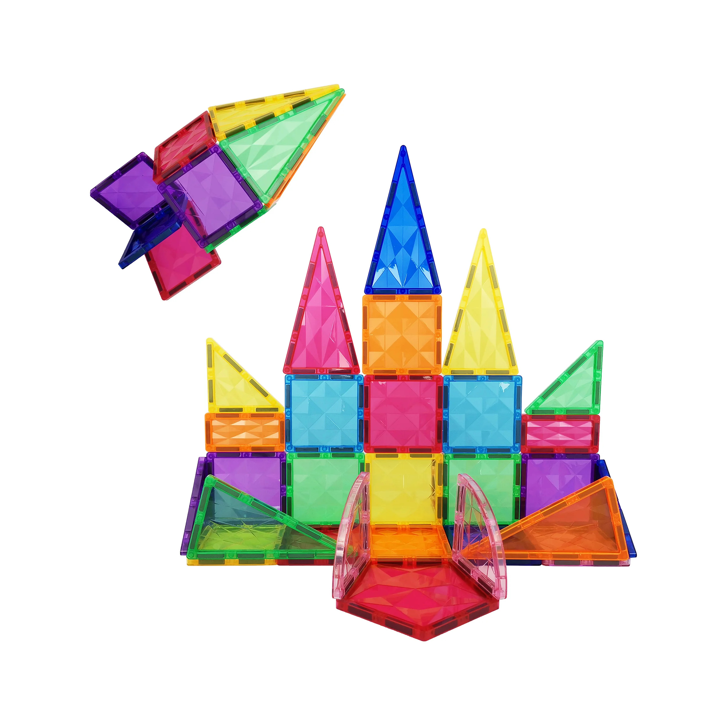 PicassoTiles Prism Magnetic Building Block Set (41 Pieces)
