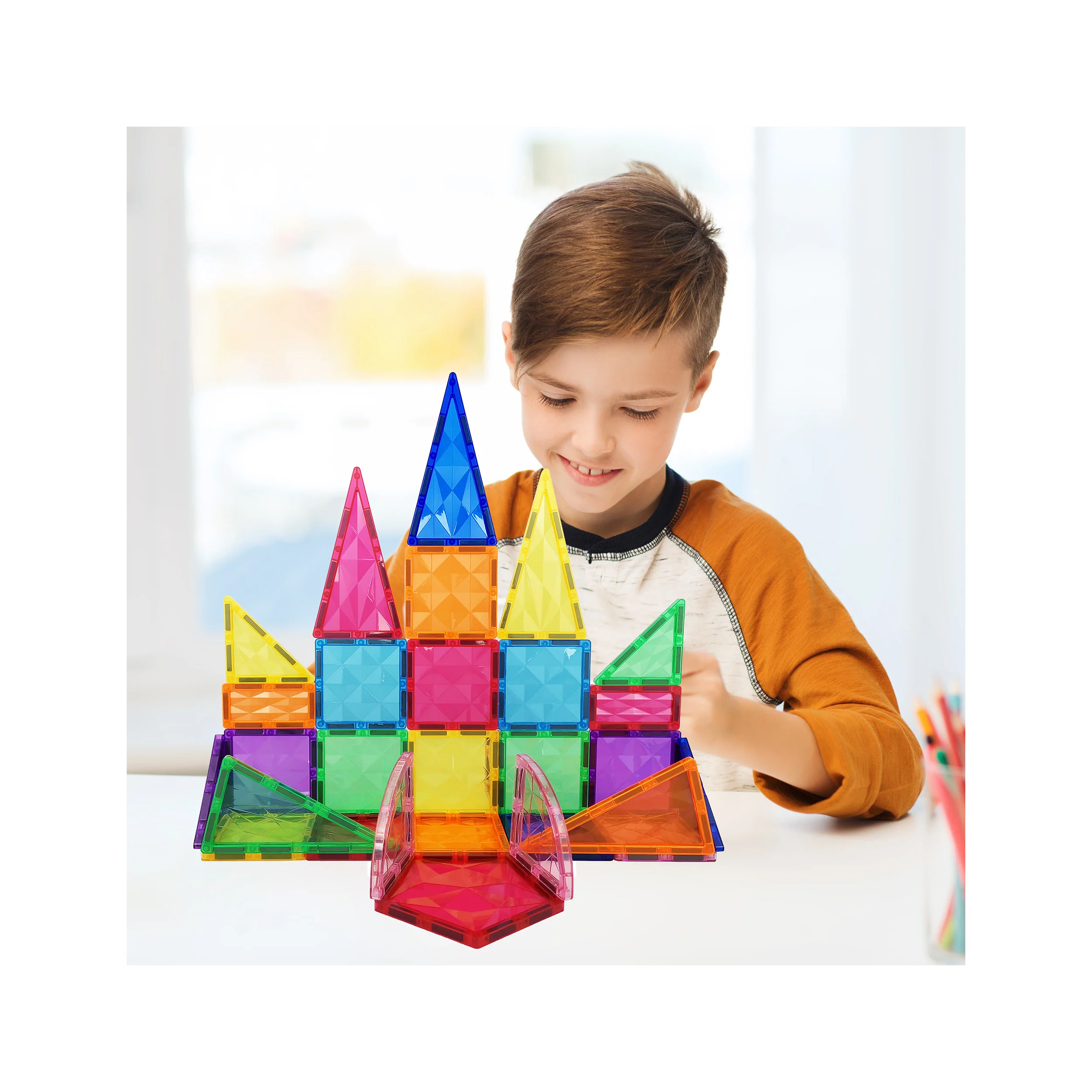 PicassoTiles Prism Magnetic Building Block Set (41 Pieces) - Image 2