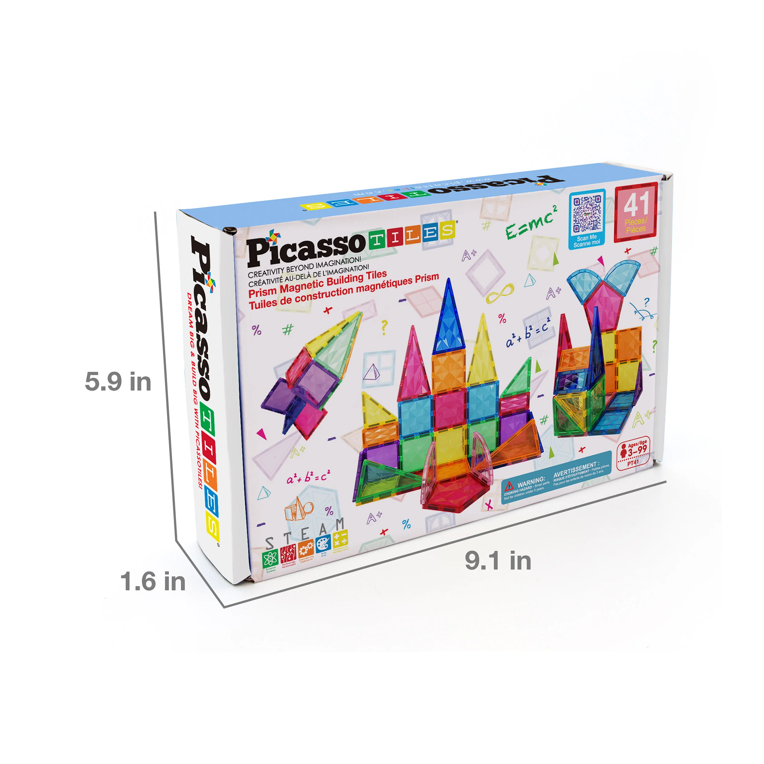PicassoTiles Prism Magnetic Building Block Set (41 Pieces) - Image 7