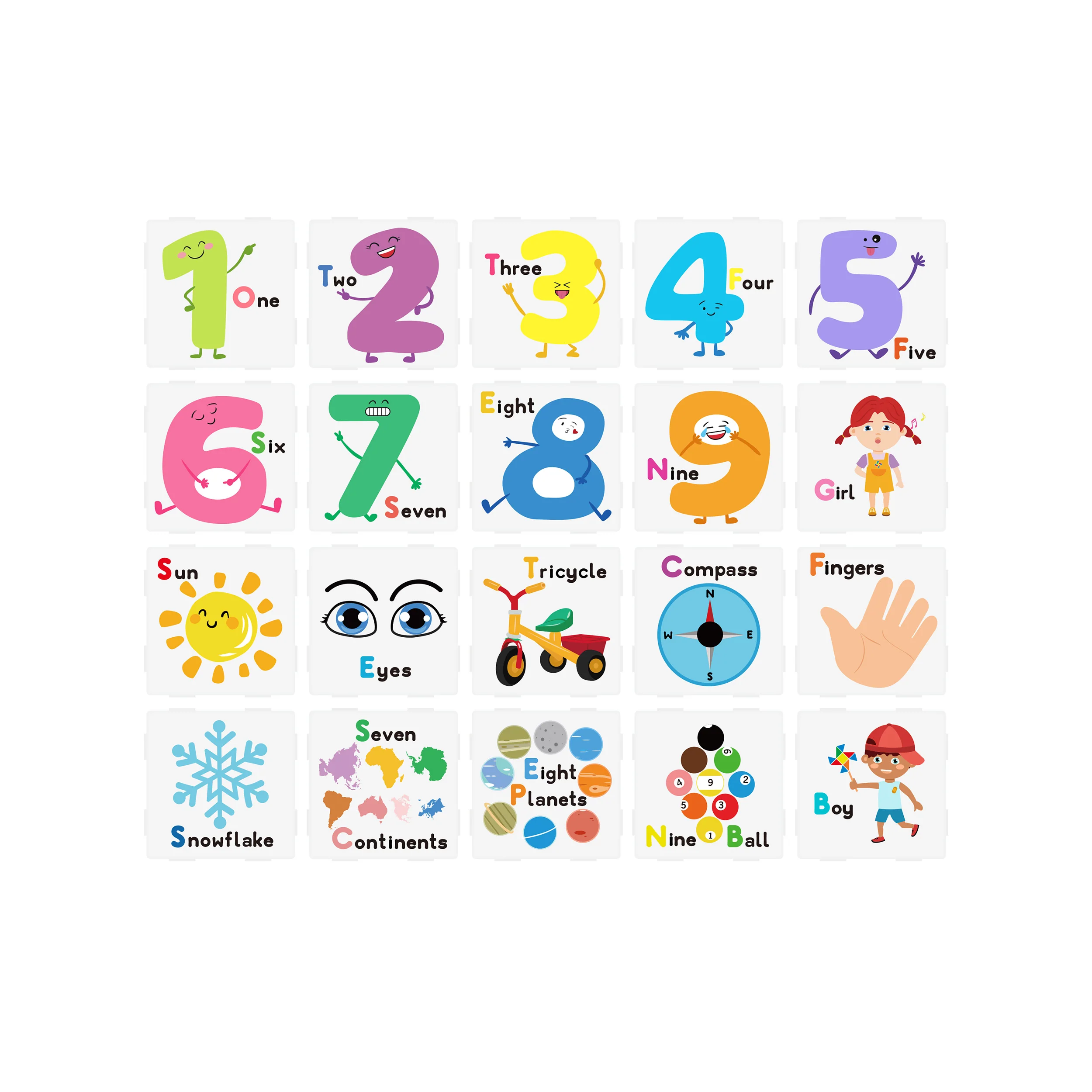 PicassoTiles Magnet Tile Toy Click-In Graphic Art Piece Set - 42 Pieces - Image 3